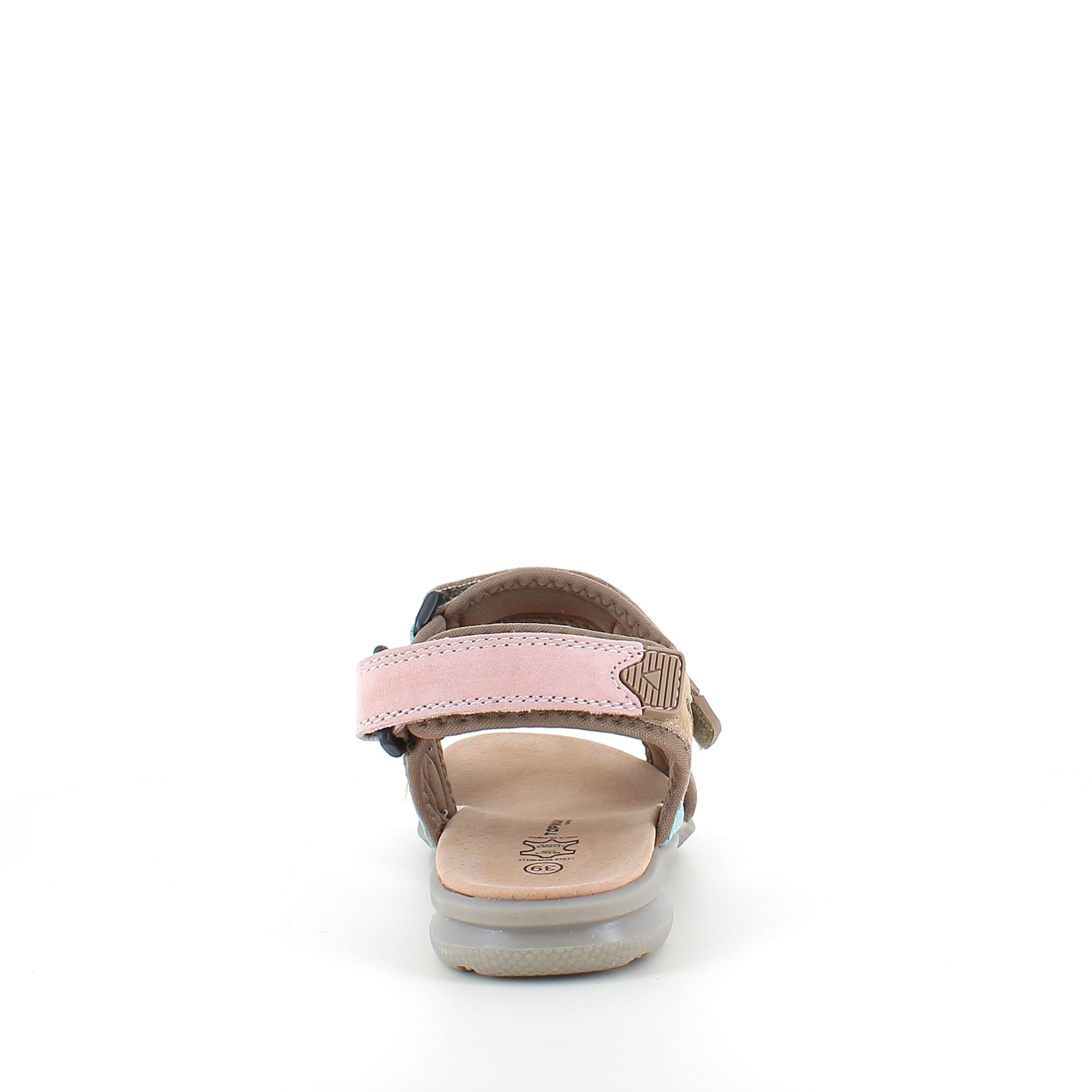 Farverig sporty sandal med velcro i pastelnuancer – ergonomisk komfort & feminin stil