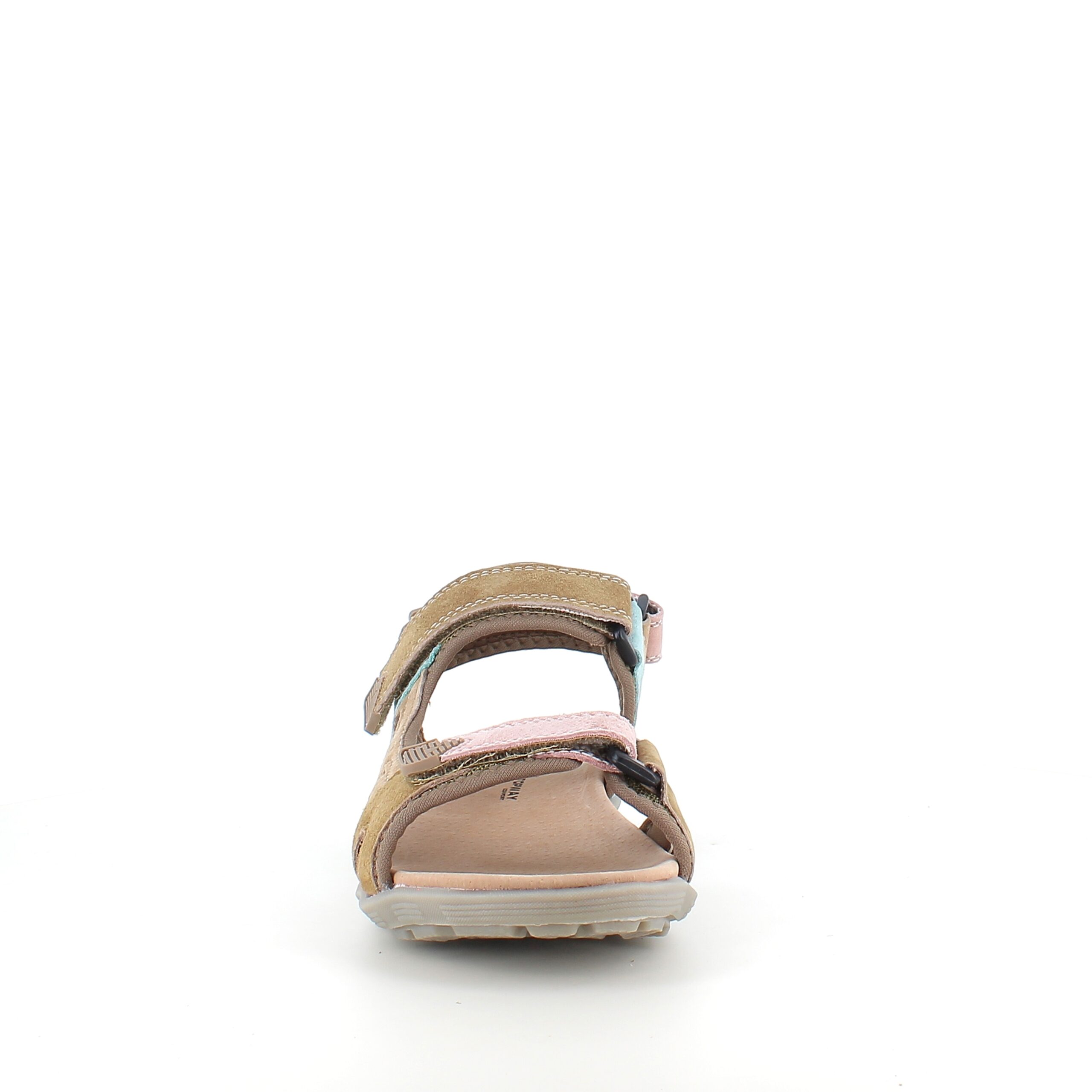 Farverig sporty sandal med velcro i pastelnuancer – ergonomisk komfort & feminin stil