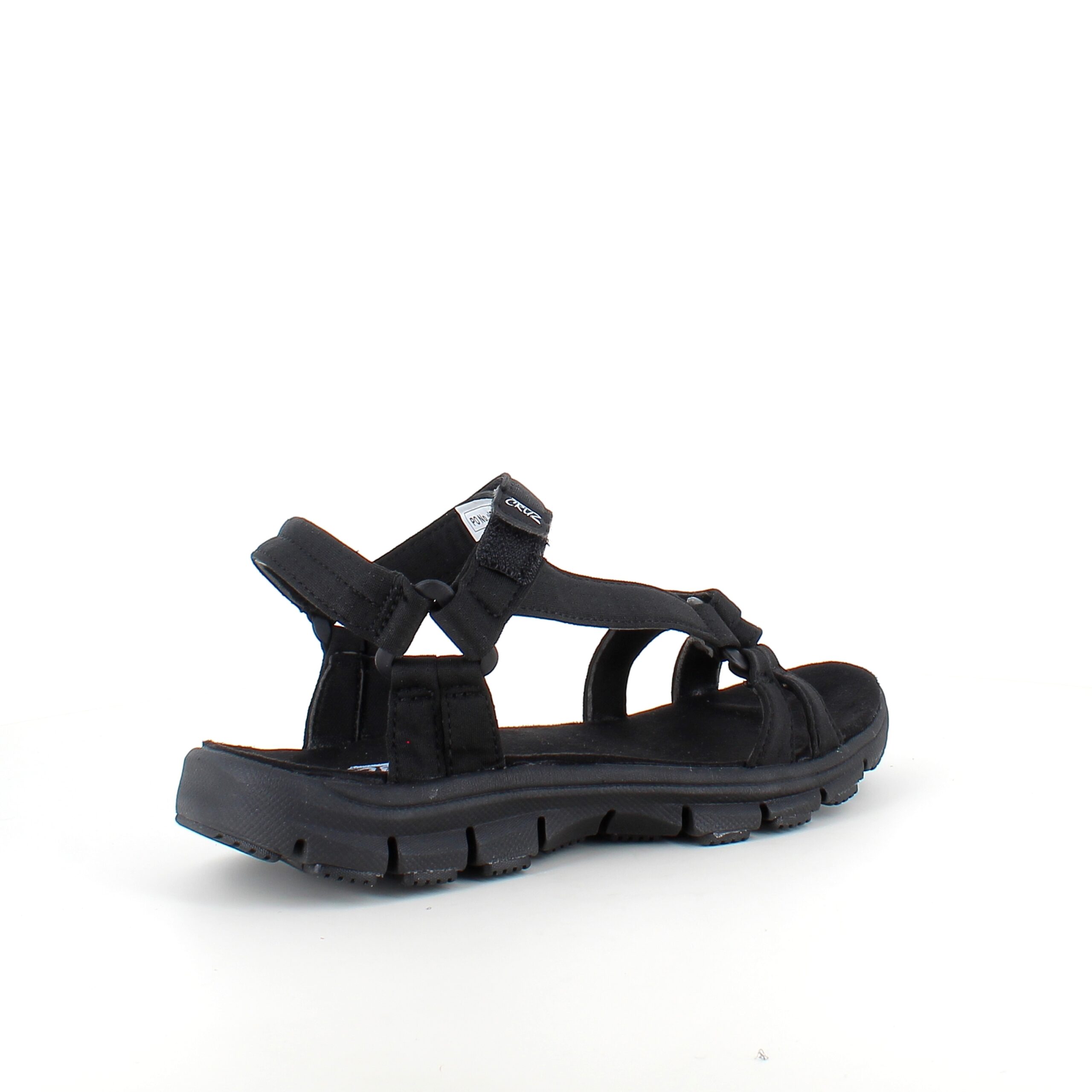 Letvægtssandal i sort med indstillige remme