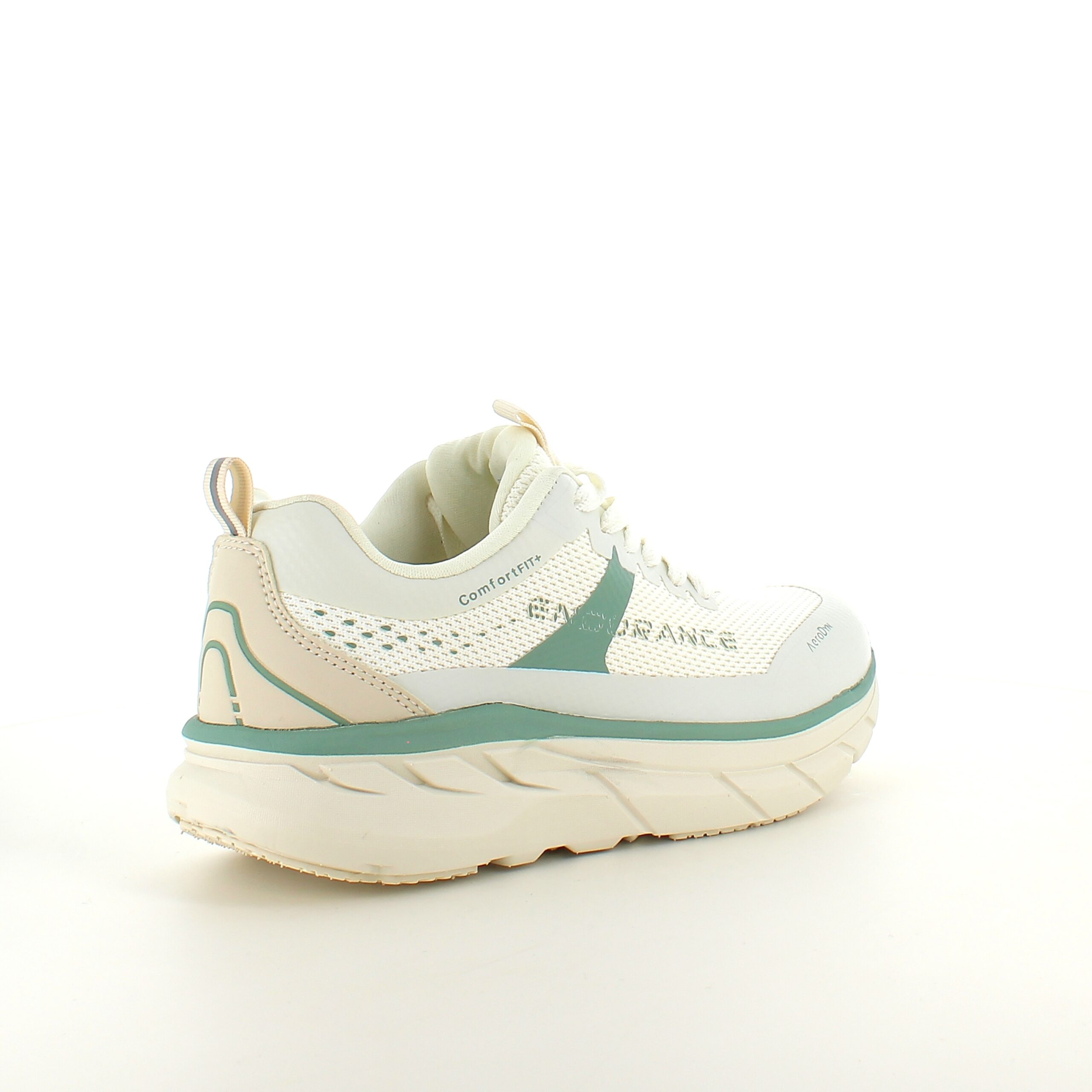 Åndbare Endurance Comfortfit sneakers med grønne detaljer