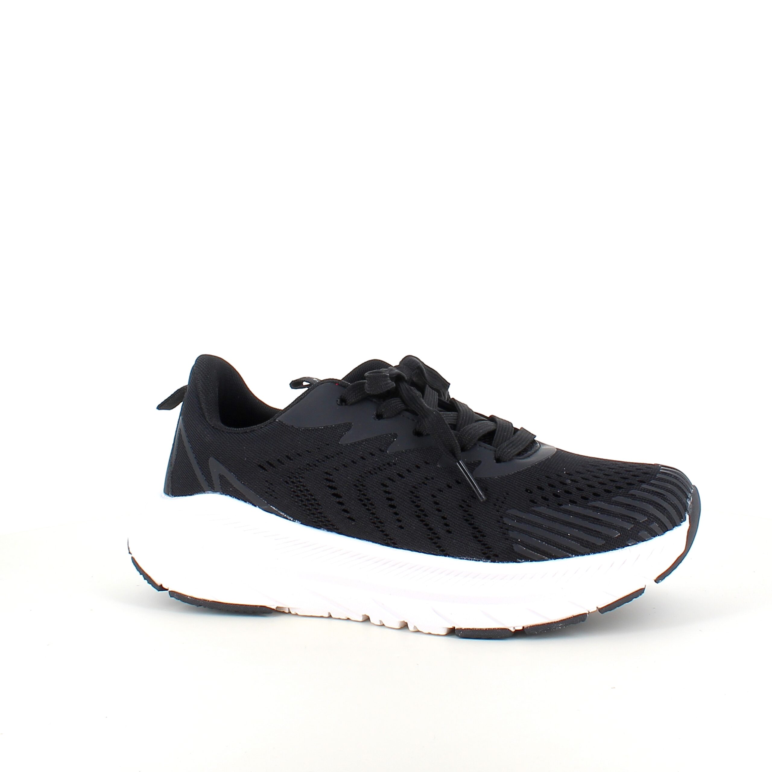 Sort åndbar sko fra Endurance med effektiv stødabsorbering