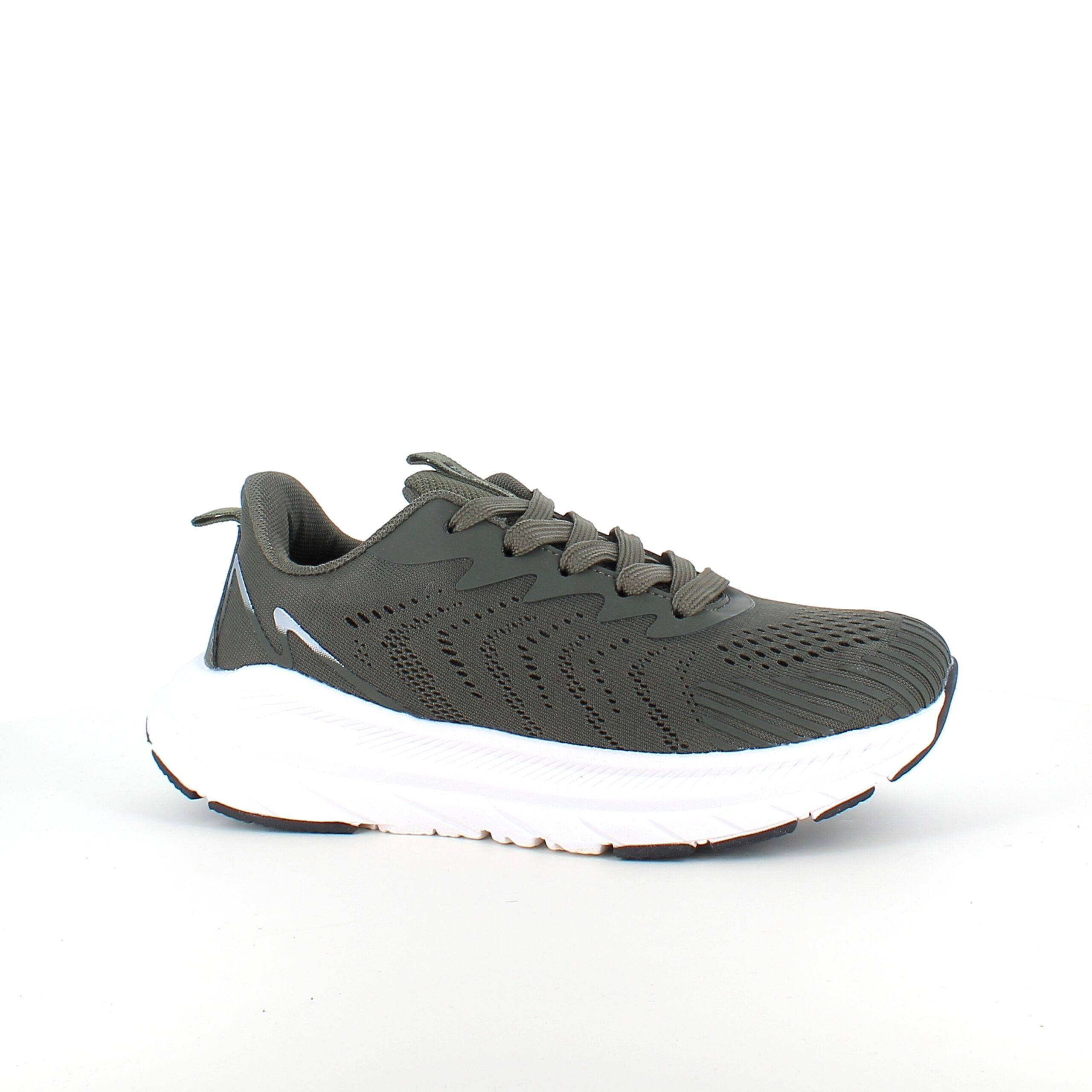 Mørkegrøn åndbar sko fra Endurance med effektiv stødabsorbering