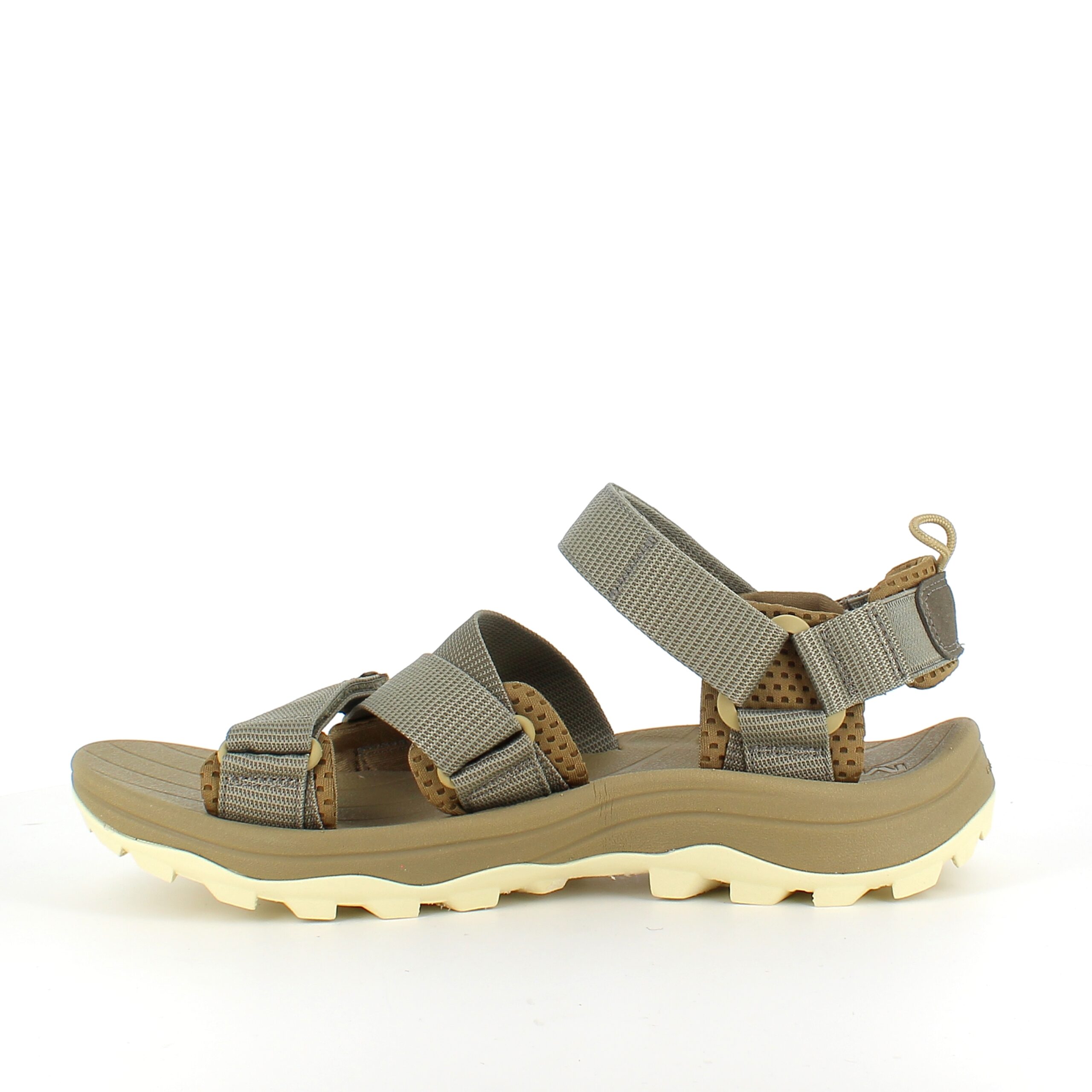 Grøn letvægts vandresandal til mænd med god svangstøtte.