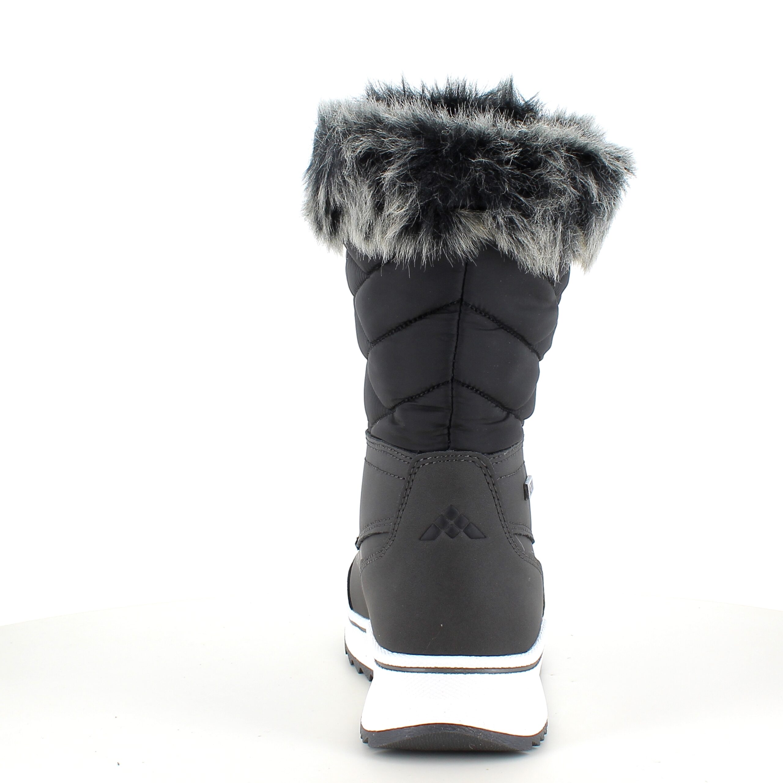 Sort vandtæt vinterstøvle fra Mols med pels kant