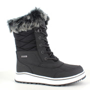 Sort vandtæt vinterstøvle fra Mols med pels kant