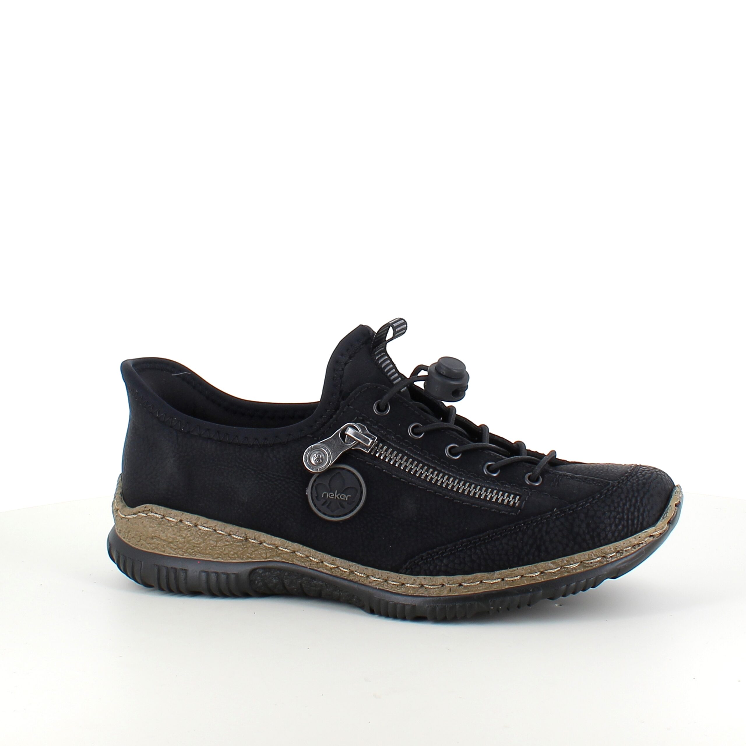 Sort Rieker slip-on sneakers