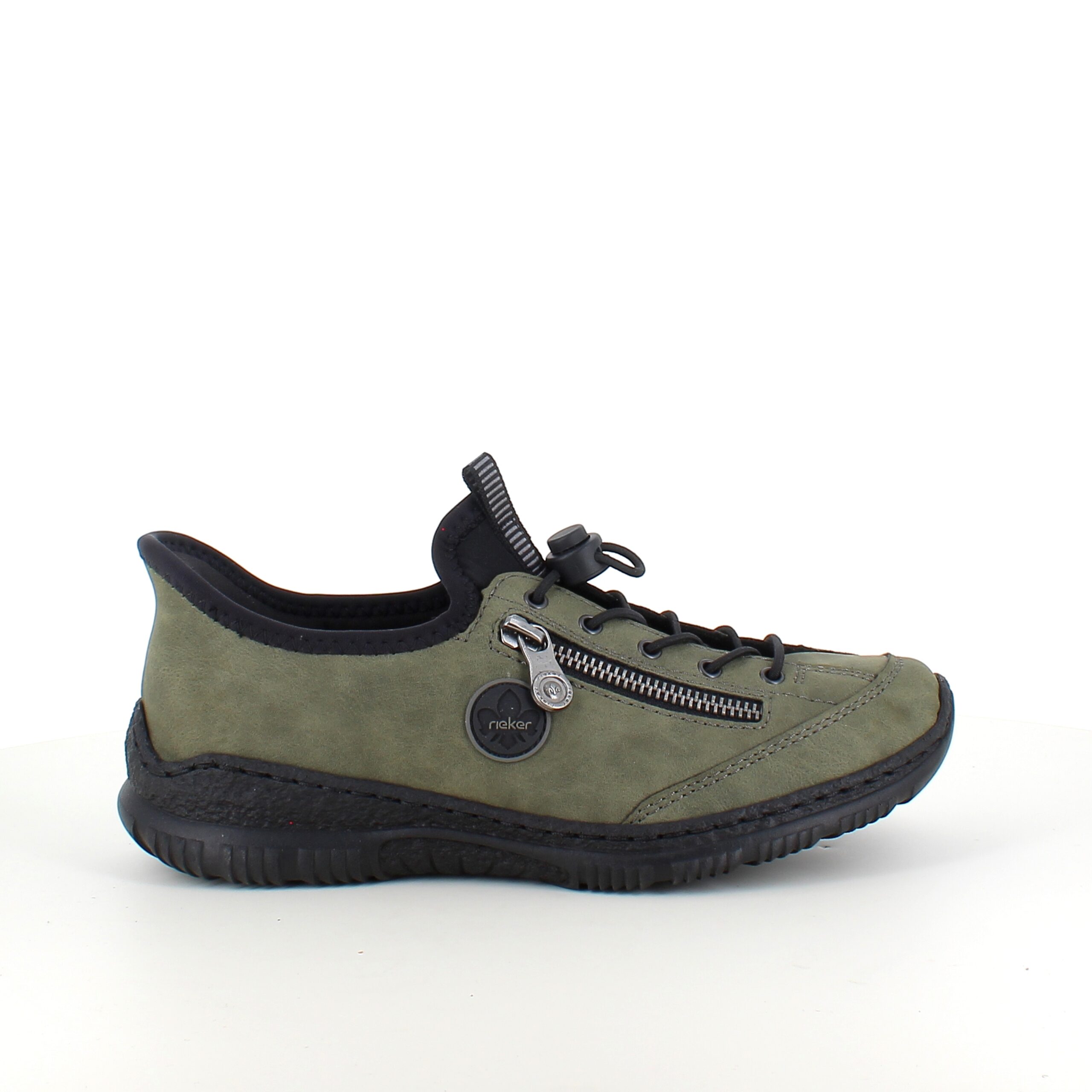 Olivengrøn Rieker slip-on sneakers
