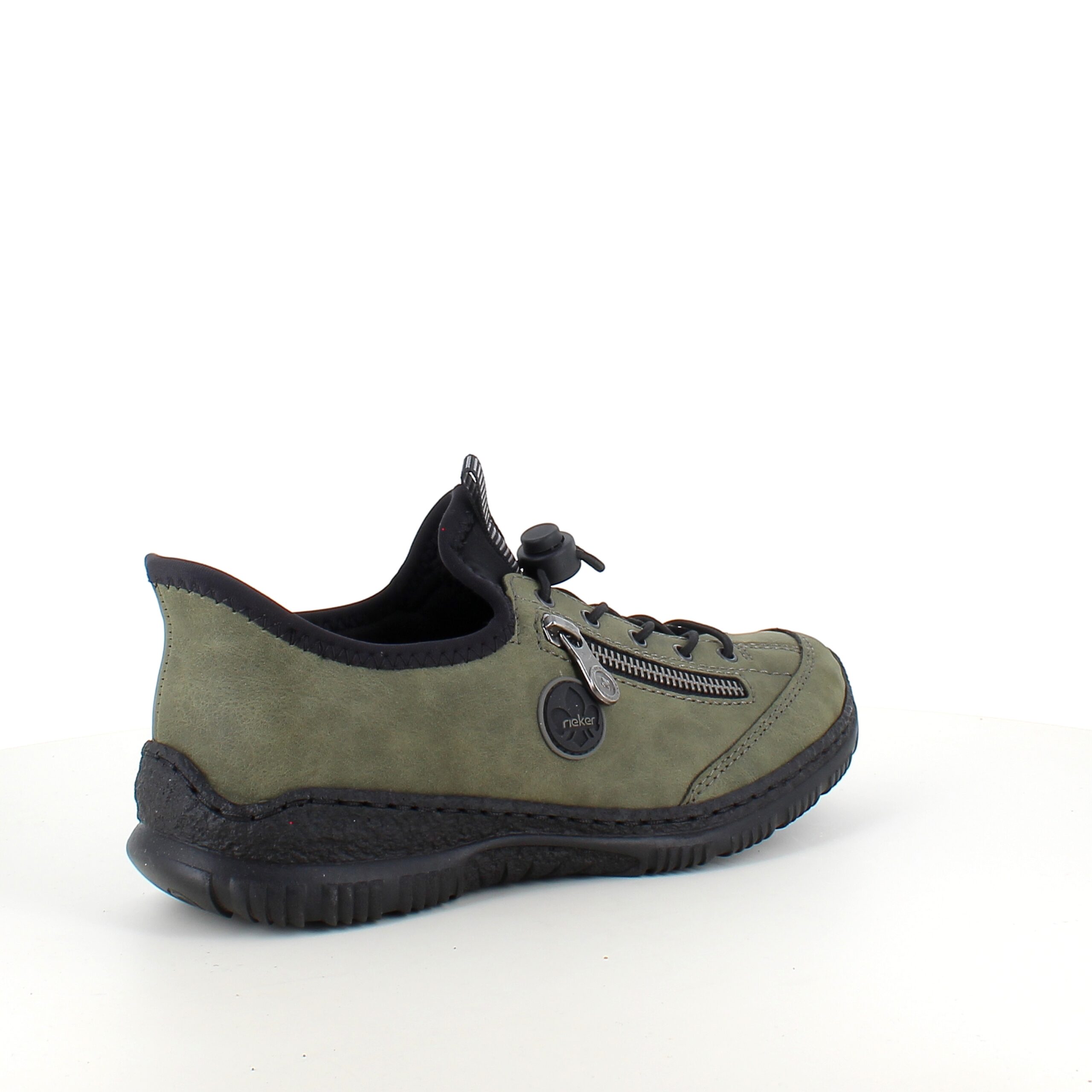 Olivengrøn Rieker slip-on sneakers