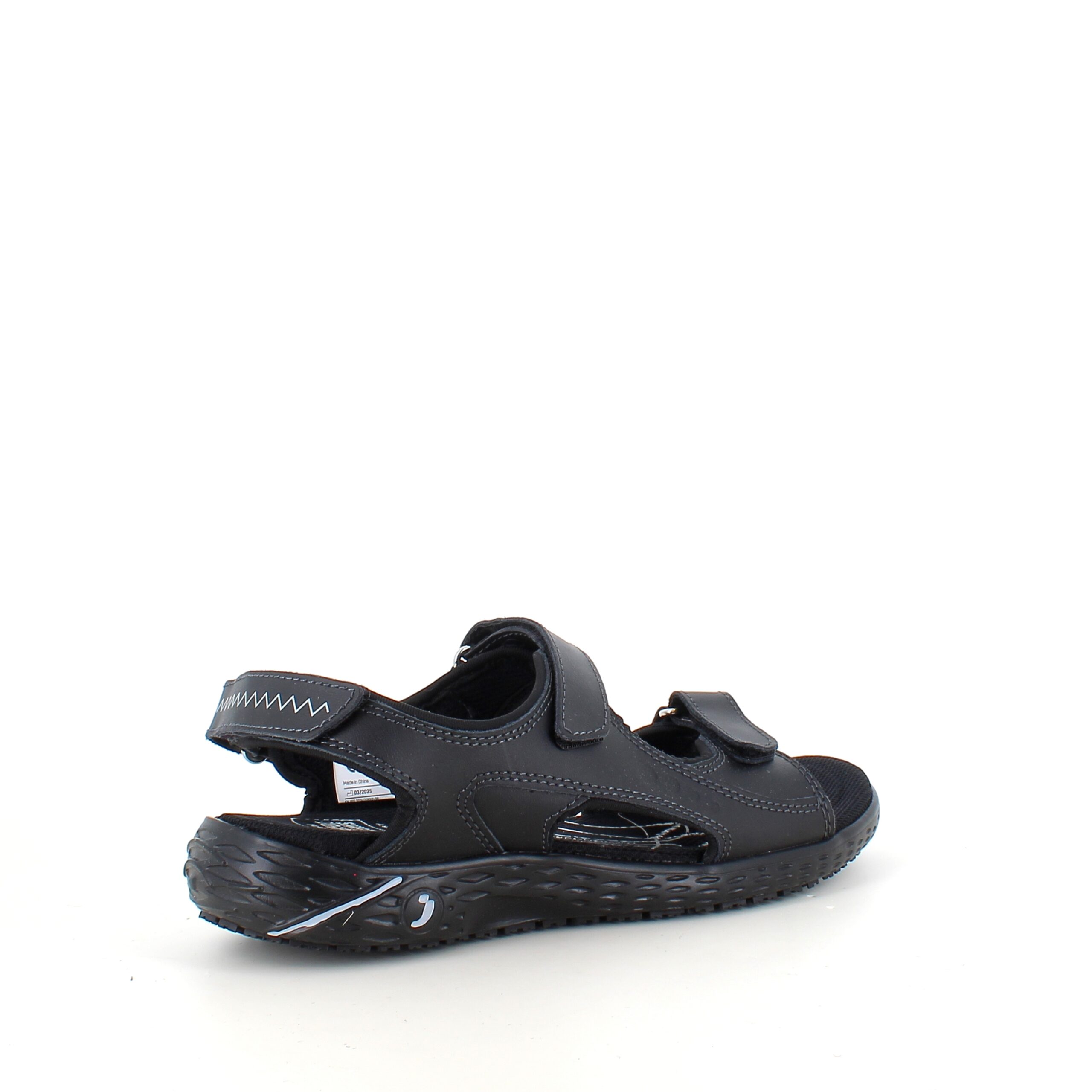 Sort skridsikker arbejdssandal