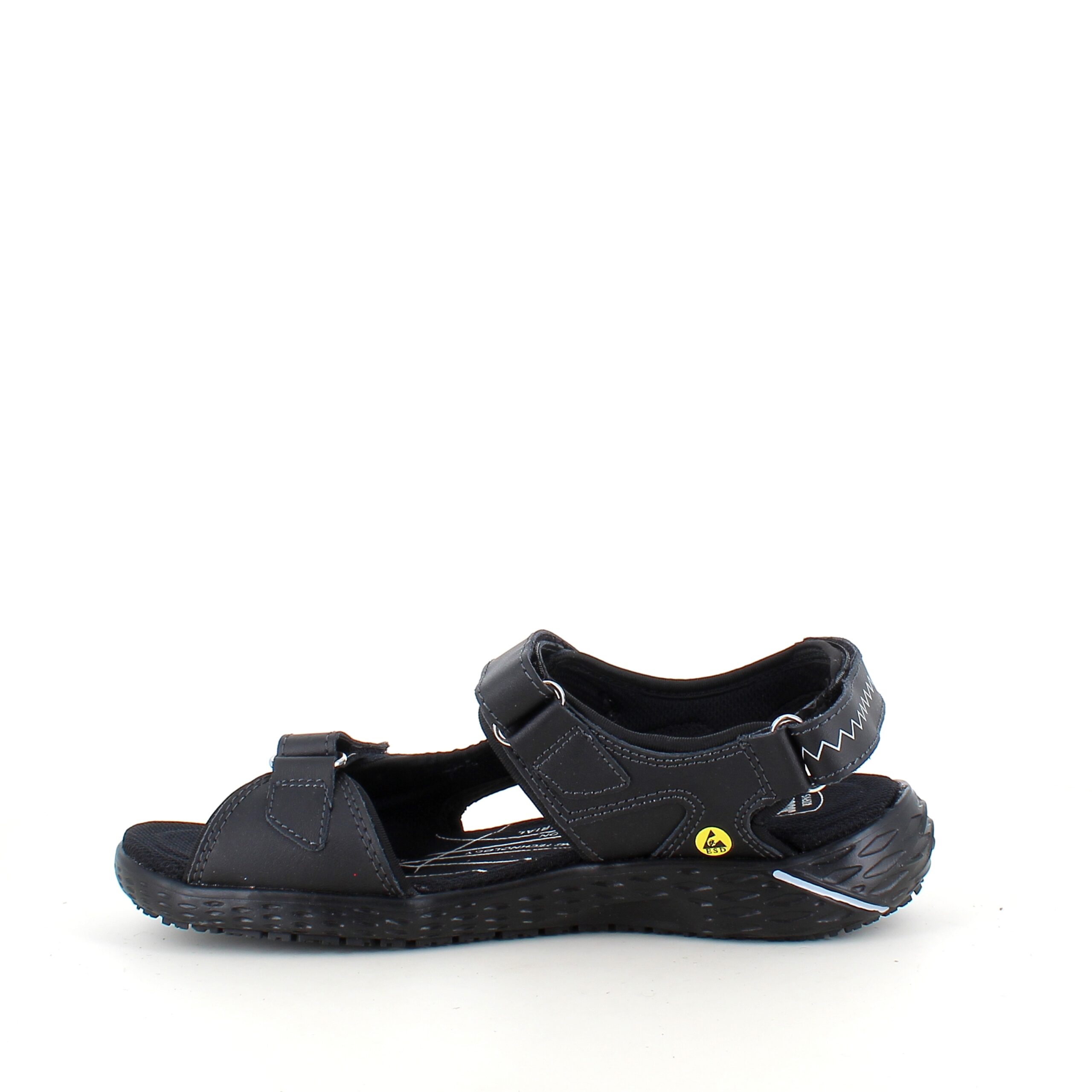 Sort skridsikker arbejdssandal