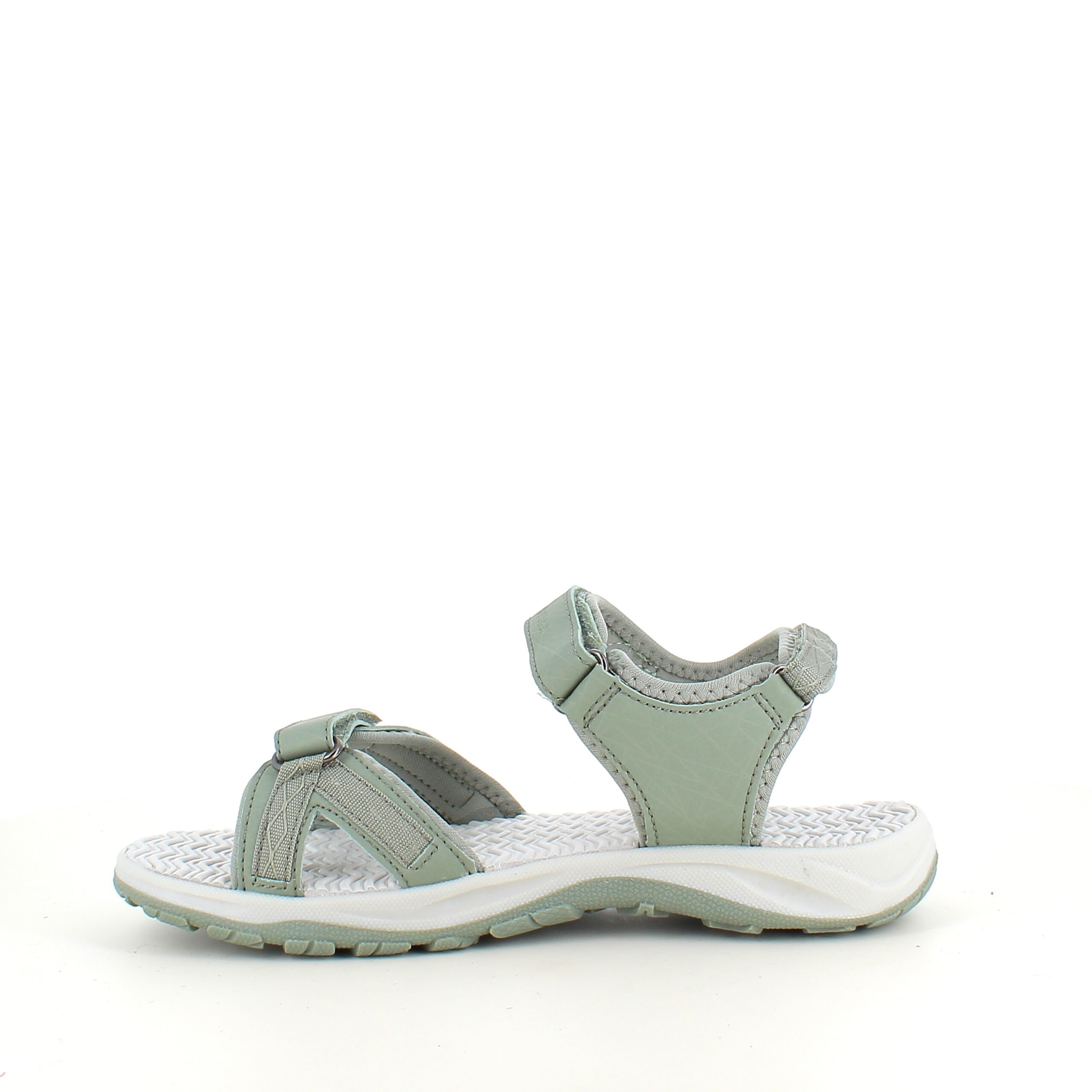 Olivengrøn sports sandal med 3 velcroremme