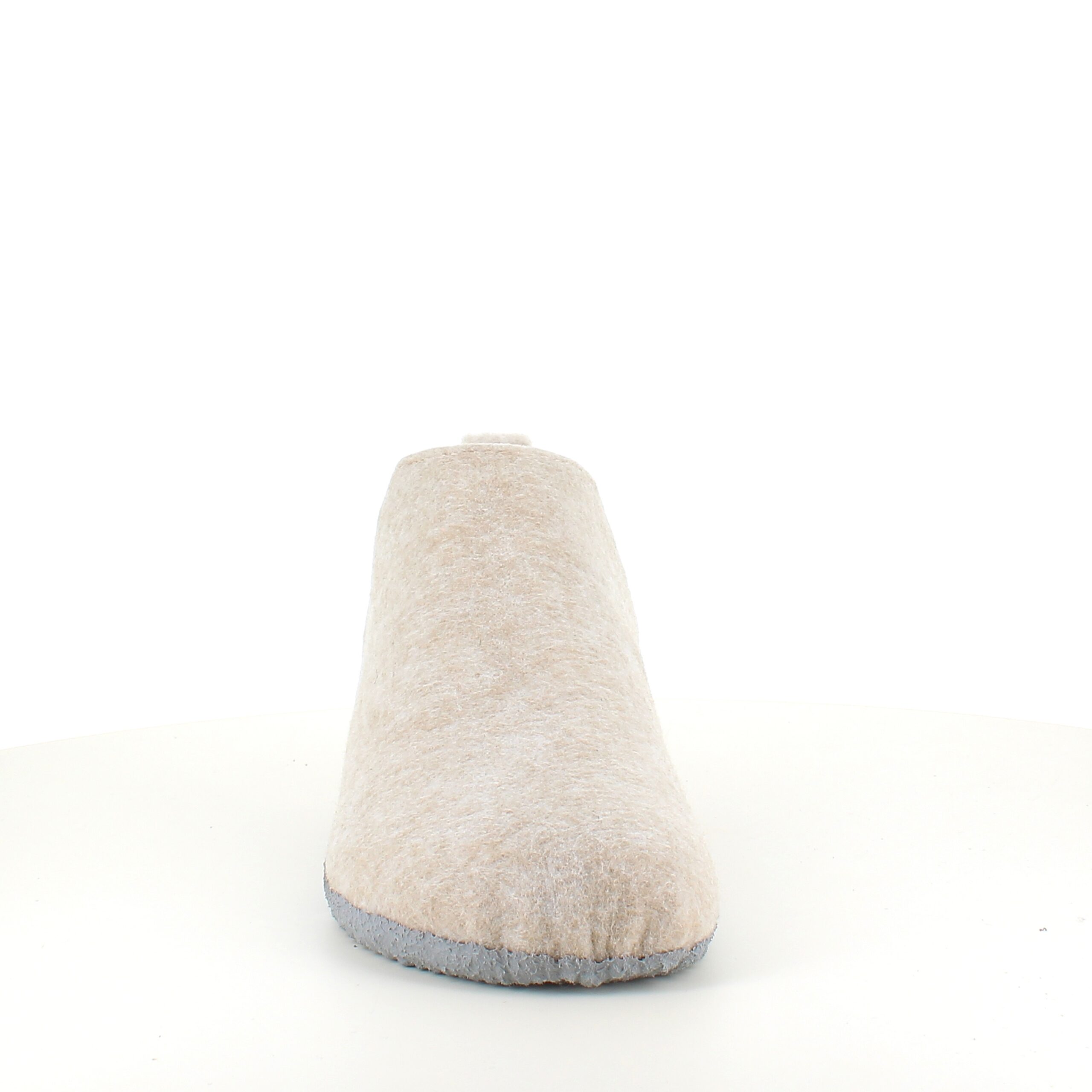 Beige filtet hjemmesko med højt skaft