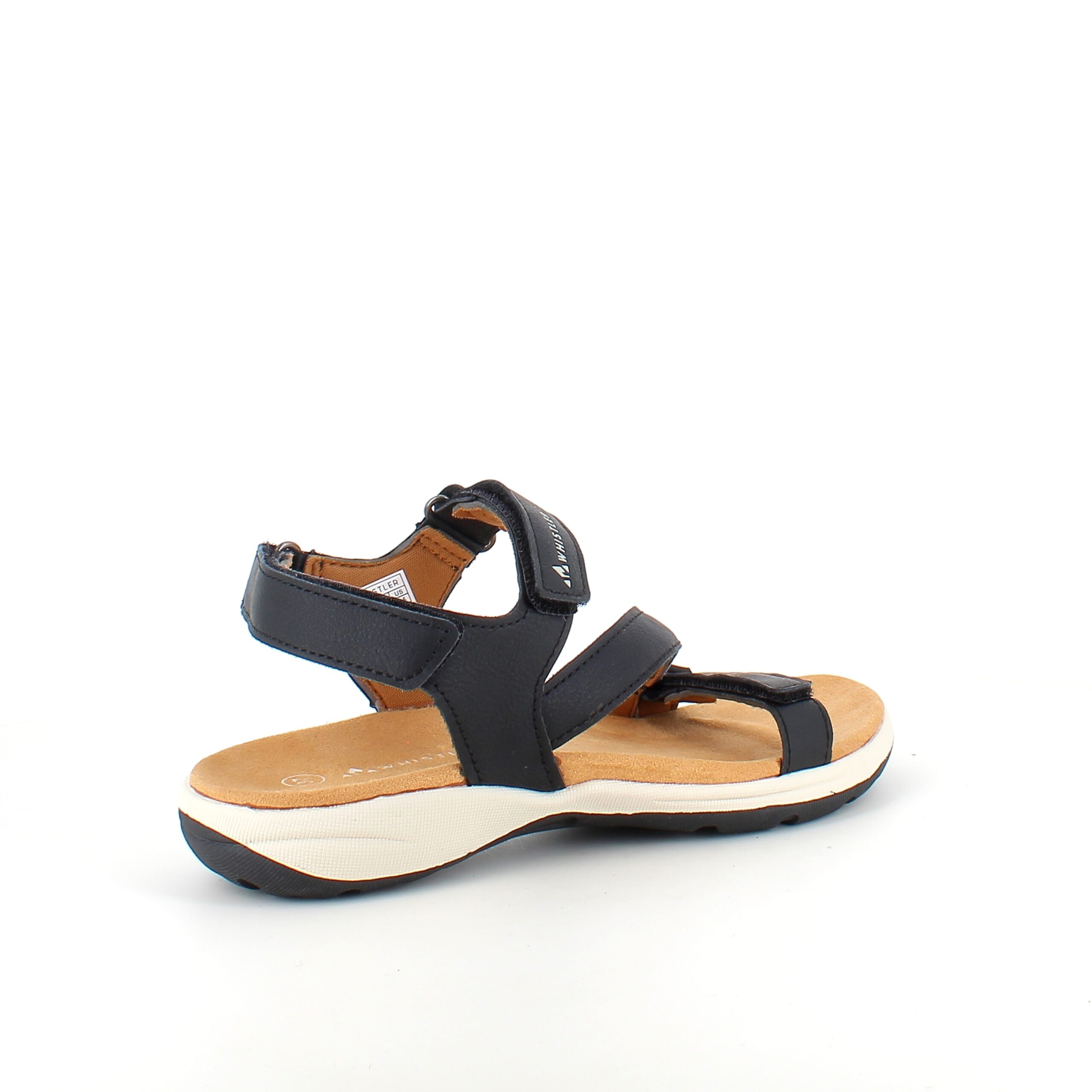 Sort Whistler sandal med svangstøtte og 3 justerbare remme