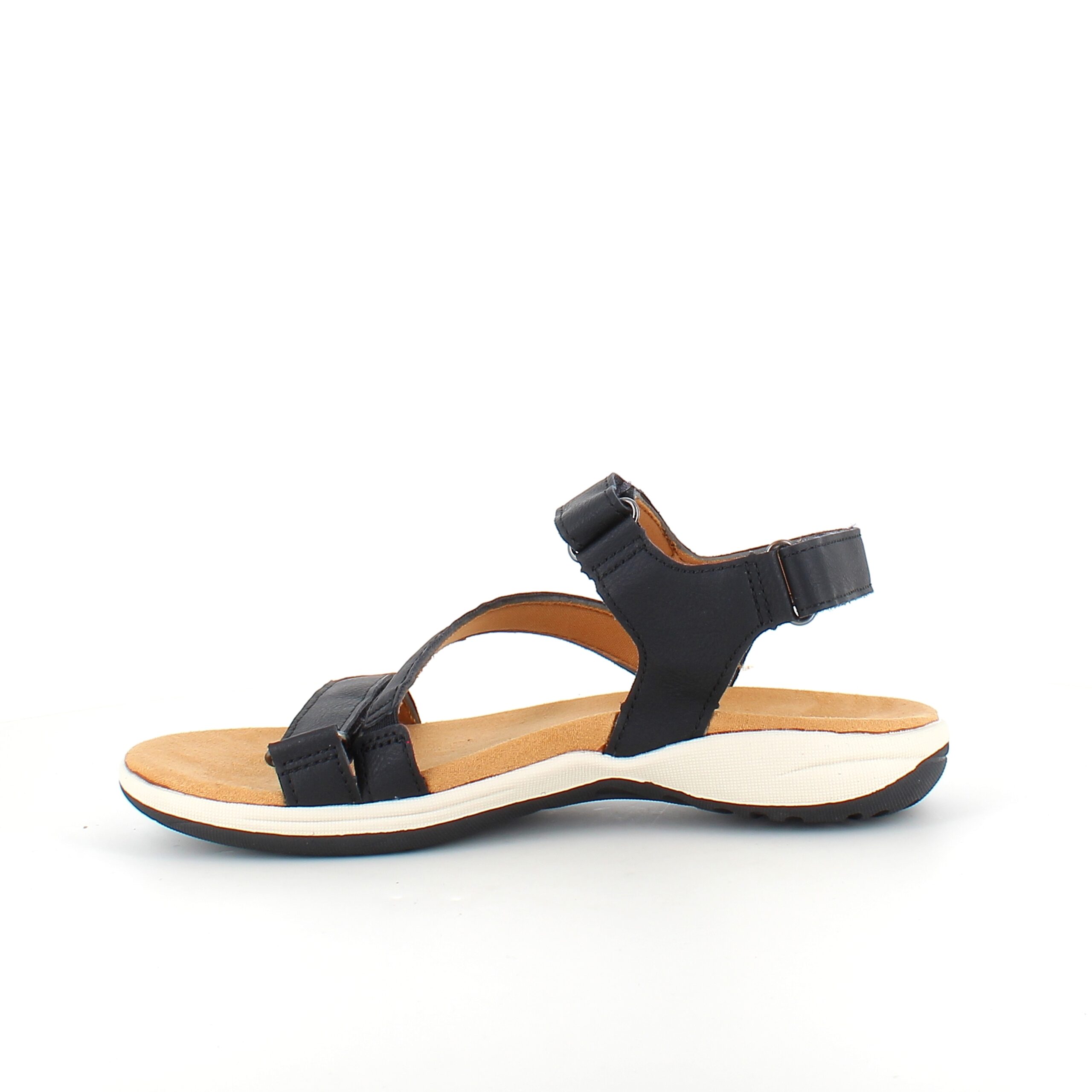 Sort Whistler sandal med svangstøtte og 3 justerbare remme