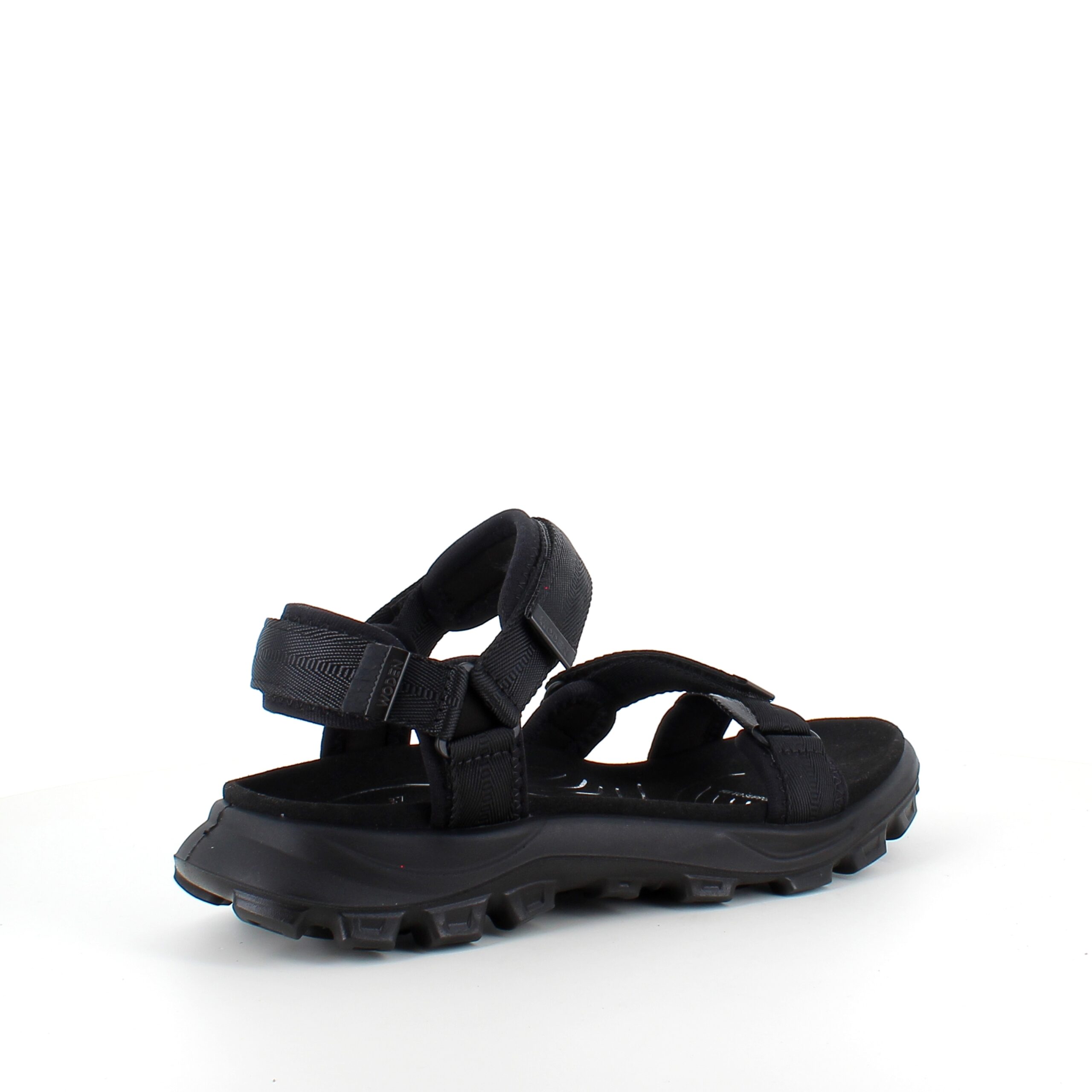 Sort Woden sandal med god svangstøtte