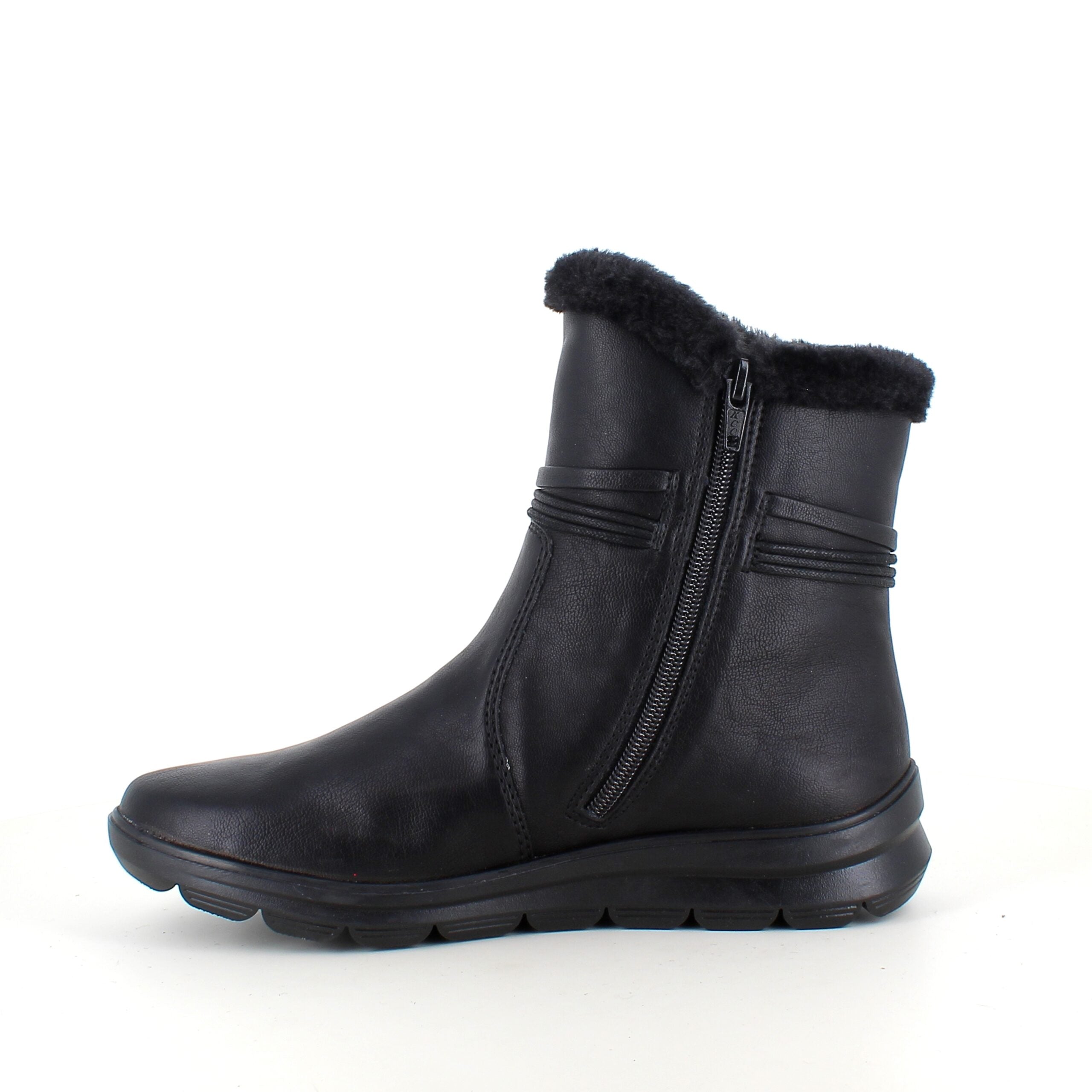 Sort Rieker støvle med elegante detaljer