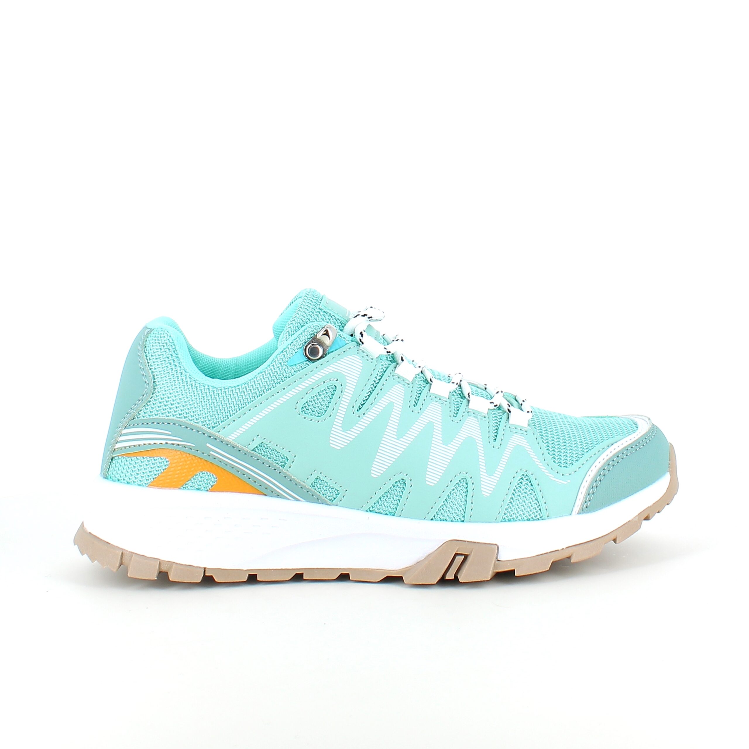 Grøn sko med åndbar overdel og flotte detaljer