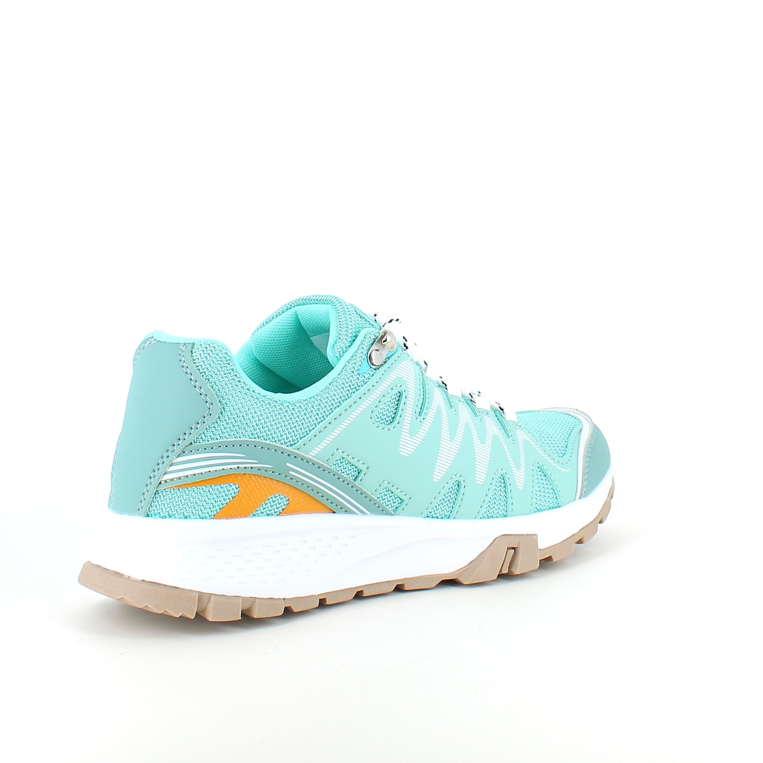 Grøn sko med åndbar overdel og flotte detaljer