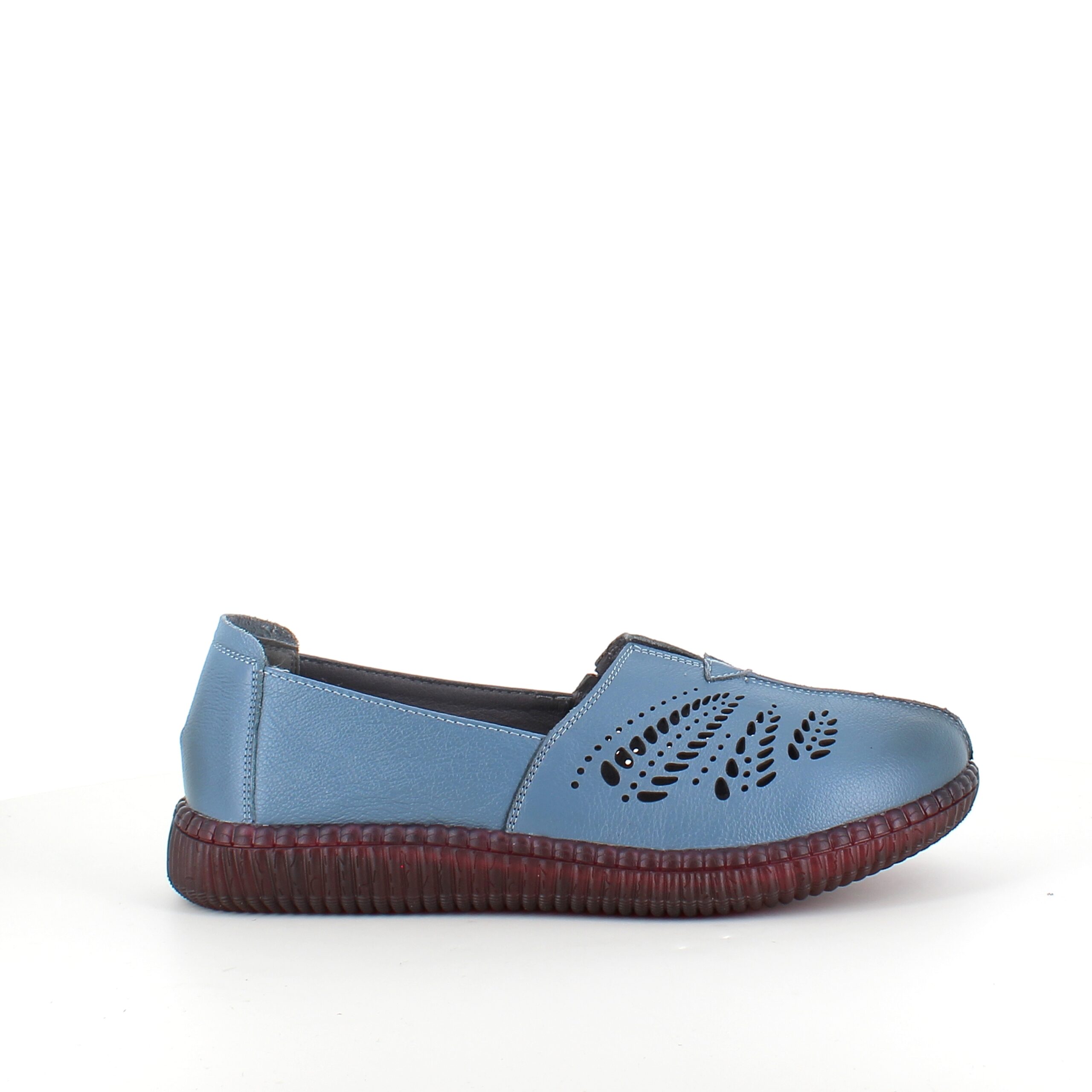 Blå ballerina i skind