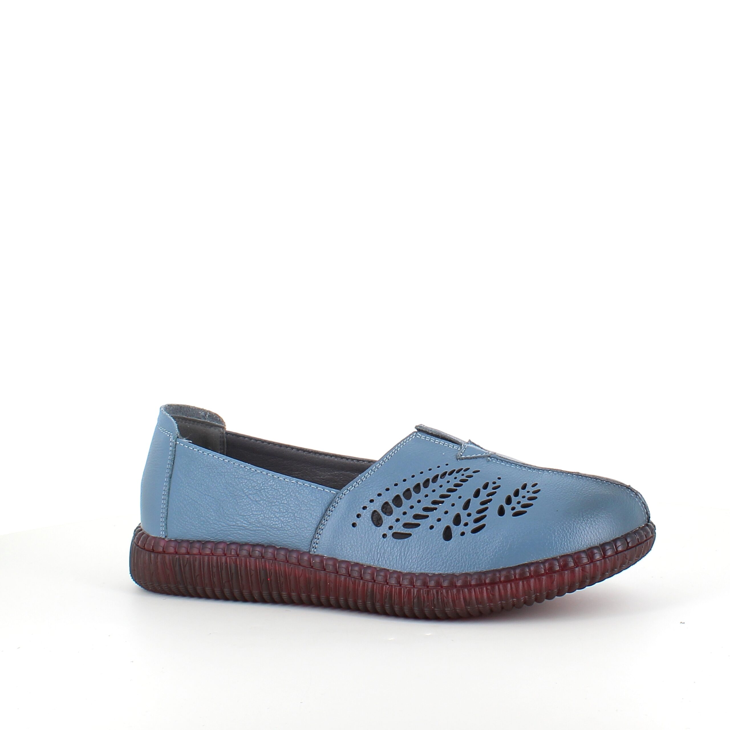 Blå ballerina i skind