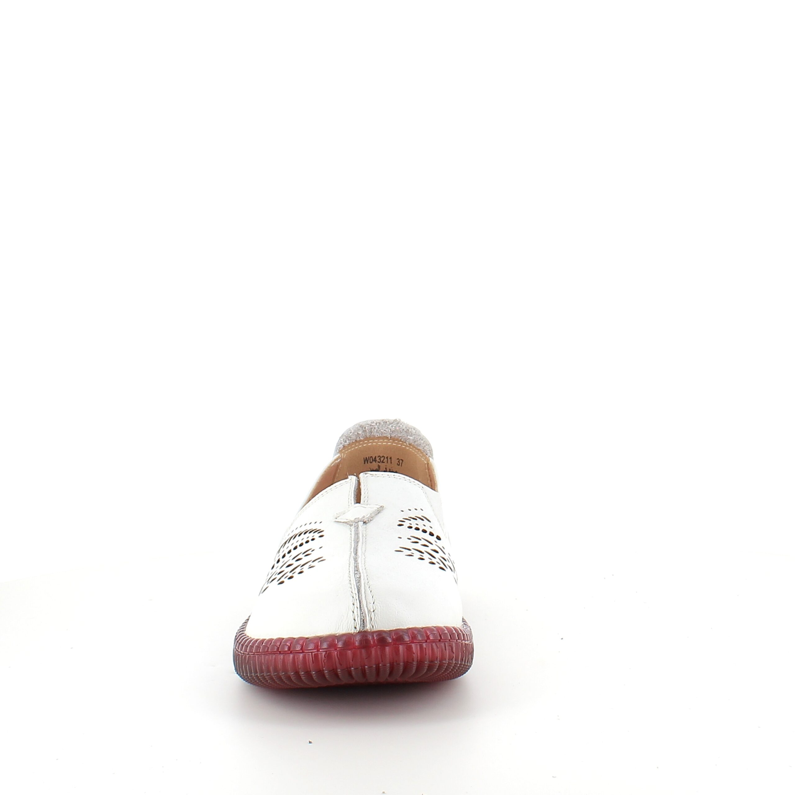 Beige ballerina i skind