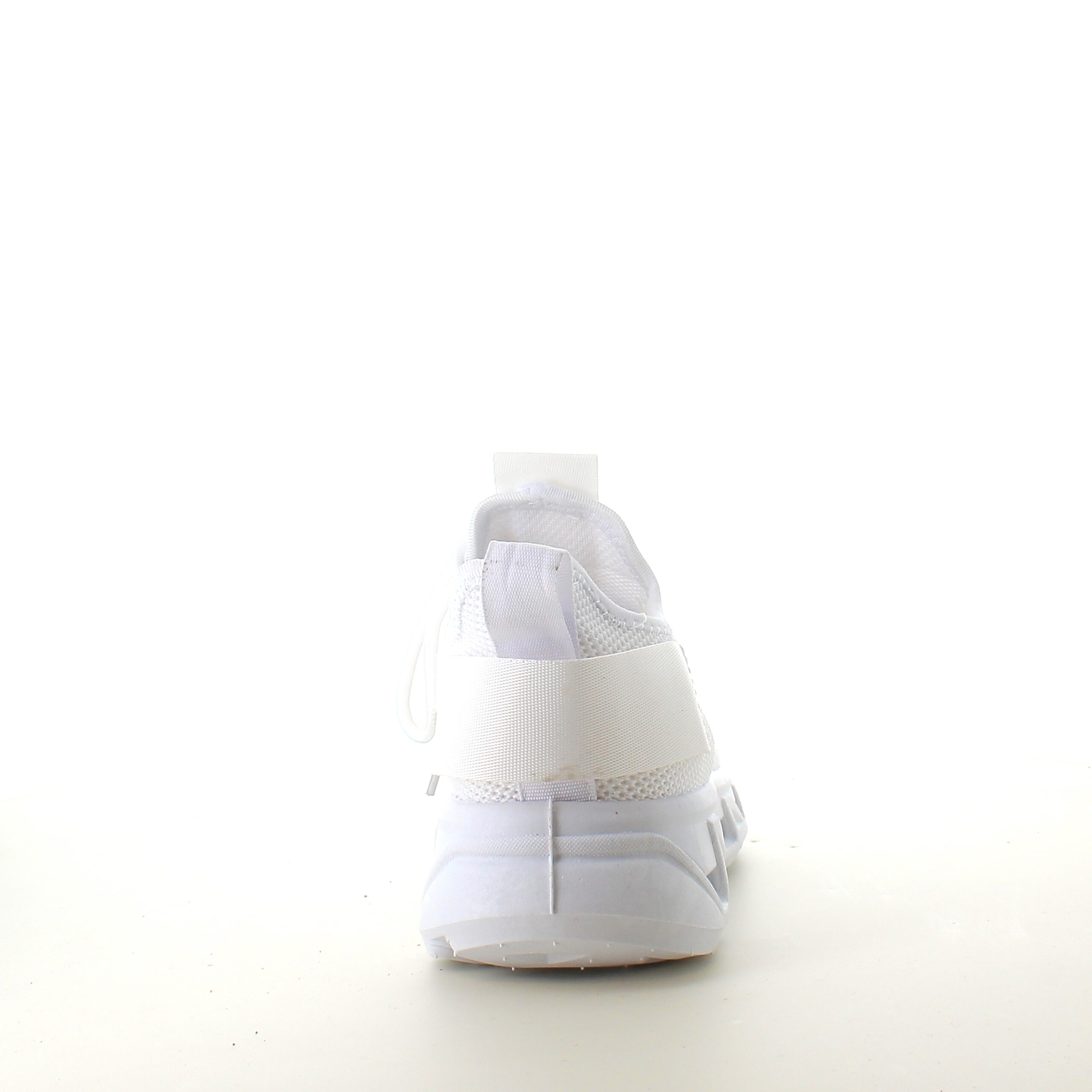 Hvide slip-on sko med strikoverdel