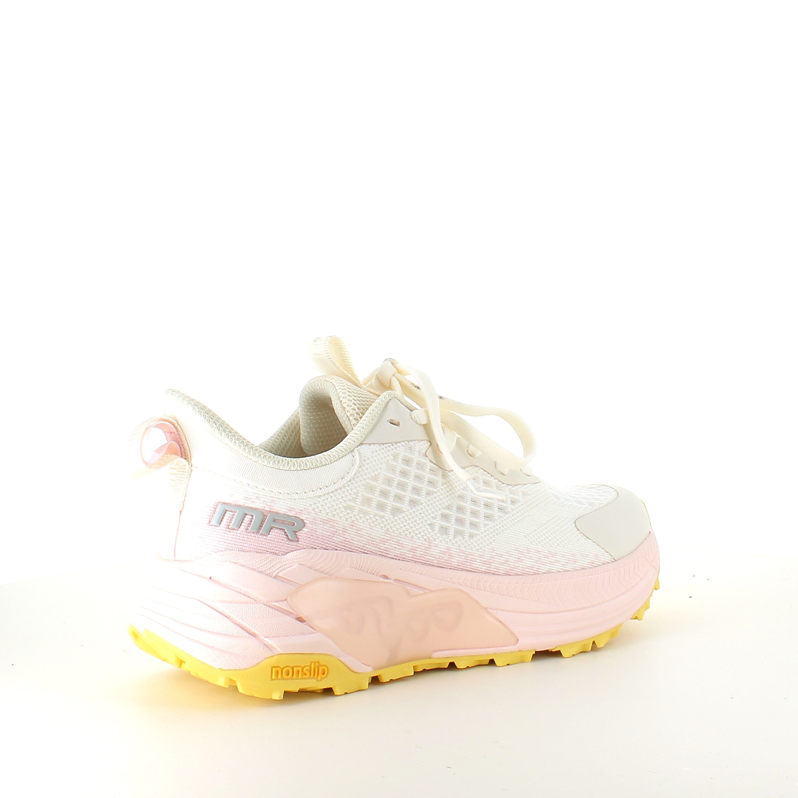 Råhvide letvægtssko med rosa Nonslip ydersål