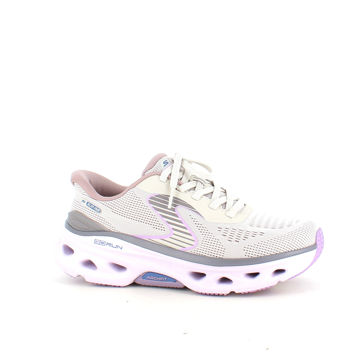 Skechers dame sneakers i beige – Slip-ins med Arch Fit og ekstra stødabsorbering