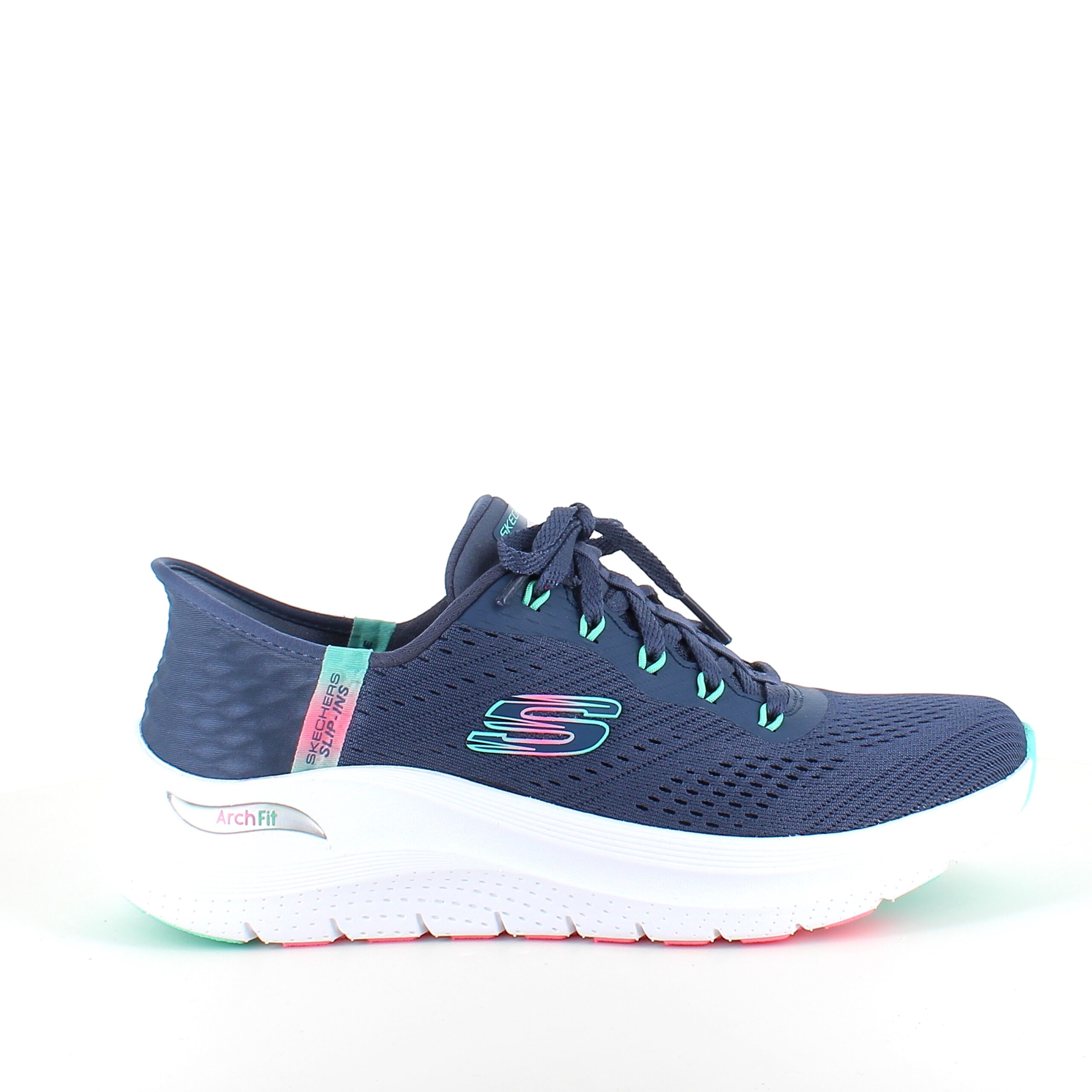 Skechers Slip-ins med Arch Fit – blå sneaker med hands free komfort