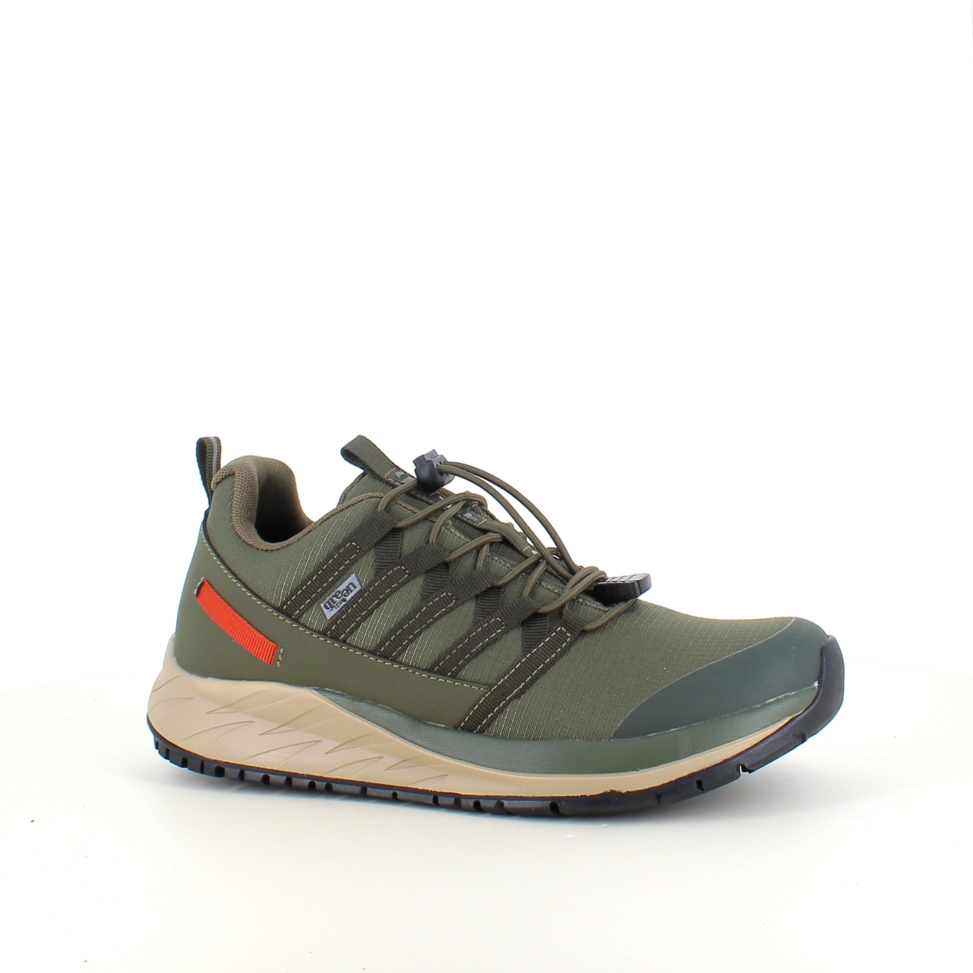 Green Comfort Path Pipi – olivengrøn outdoor sneaker med H-læst & svangstøtte