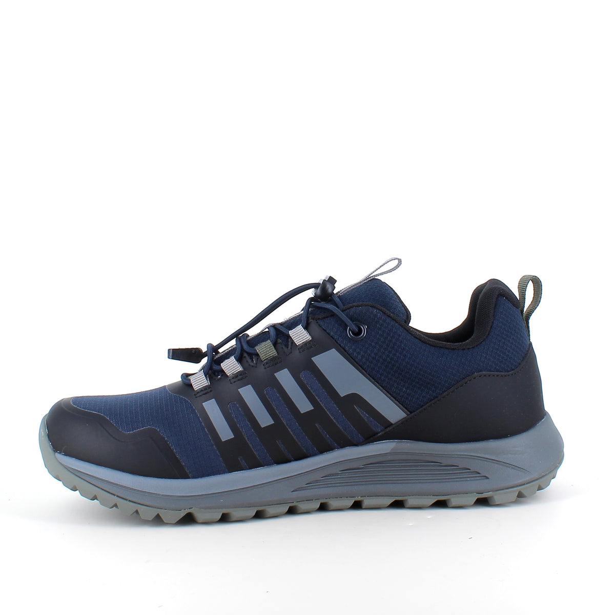Vandtæt herre outdoorsko i navy med svangstøtte og bred pasform fra Green Comfort