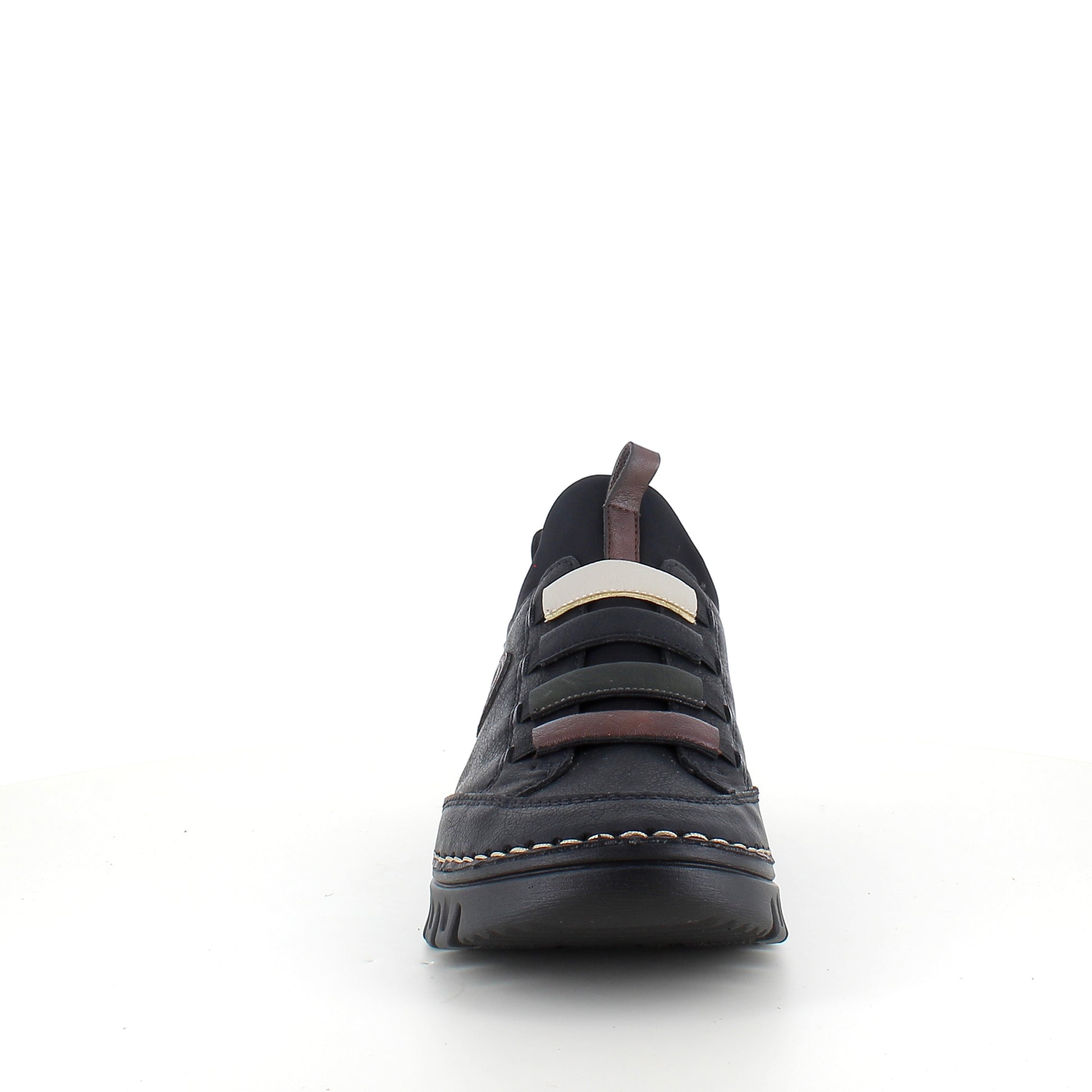 Rieker sko til dame i sort – fleksibel slip-on komfort