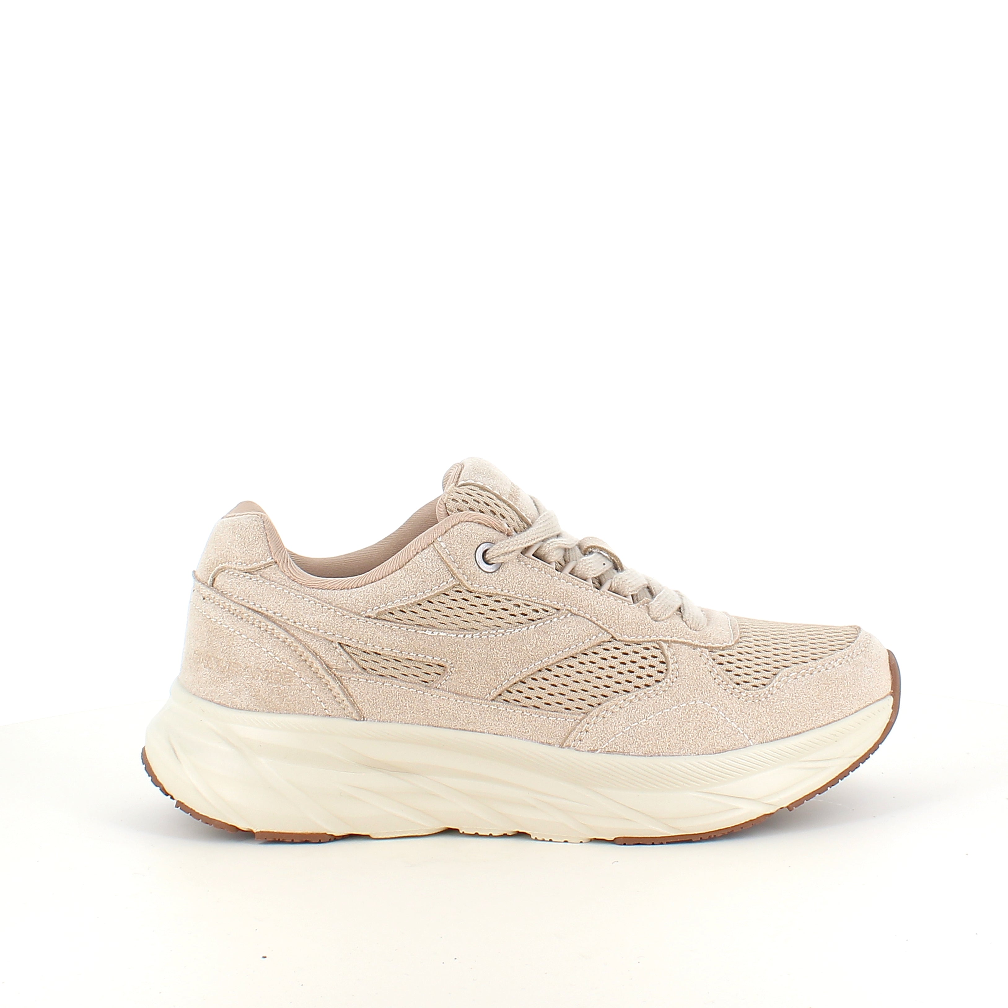 Endurance komfortsko til dame – beige sneaker med let & stødabsorberende sål