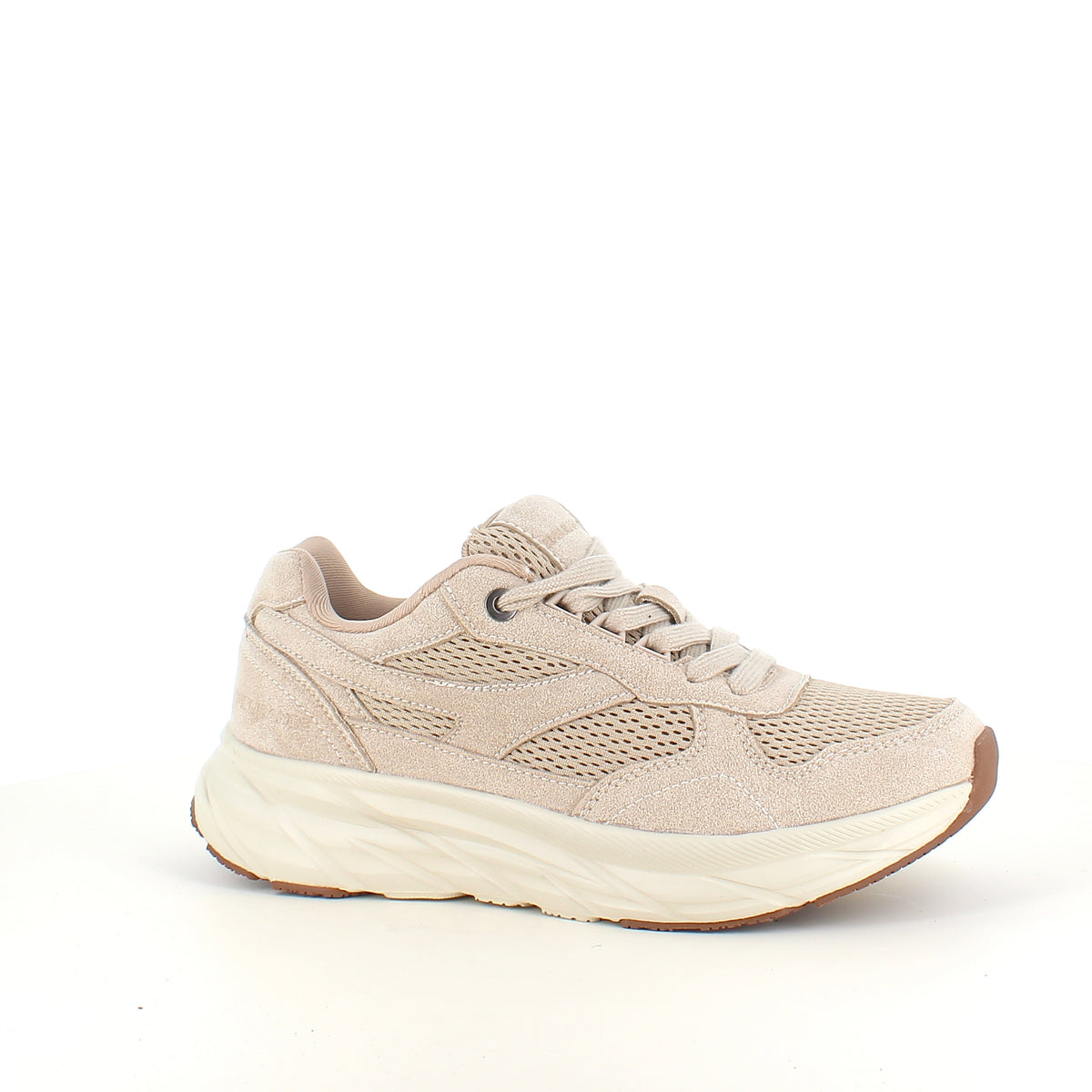Endurance komfortsko til dame – beige sneaker med let & stødabsorberende sål
