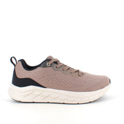 Ekstra bred sneaker med stødabsorbering og åndbar overdel i taupe