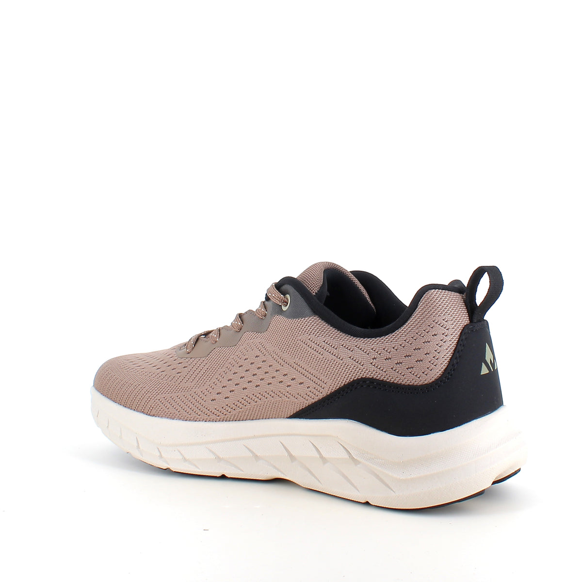 Ekstra bred sneaker med stødabsorbering og åndbar overdel i taupe