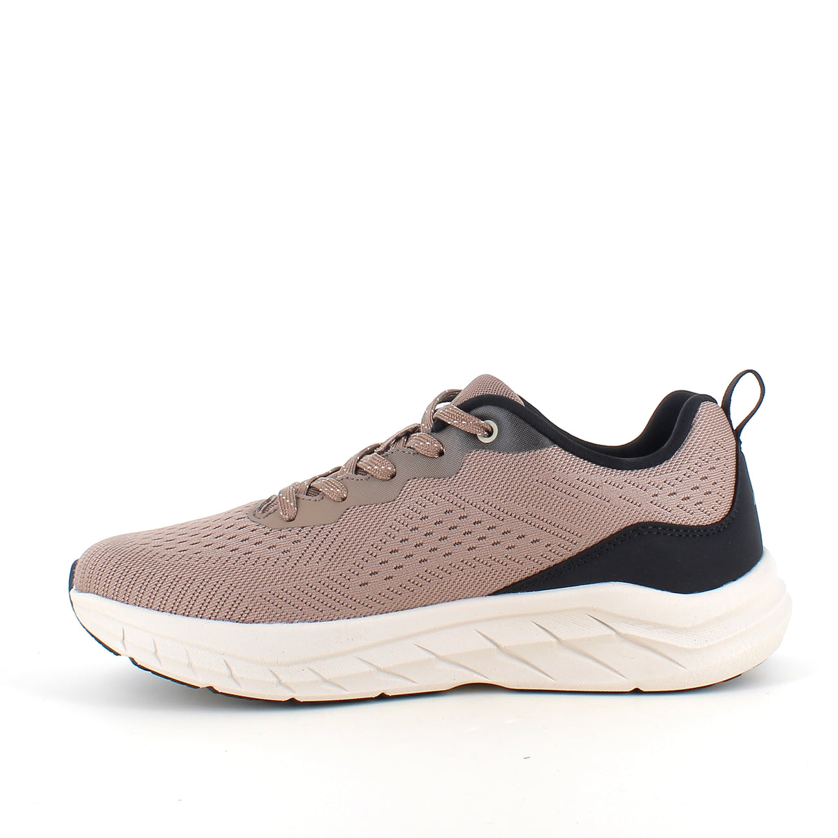 Ekstra bred sneaker med stødabsorbering og åndbar overdel i taupe