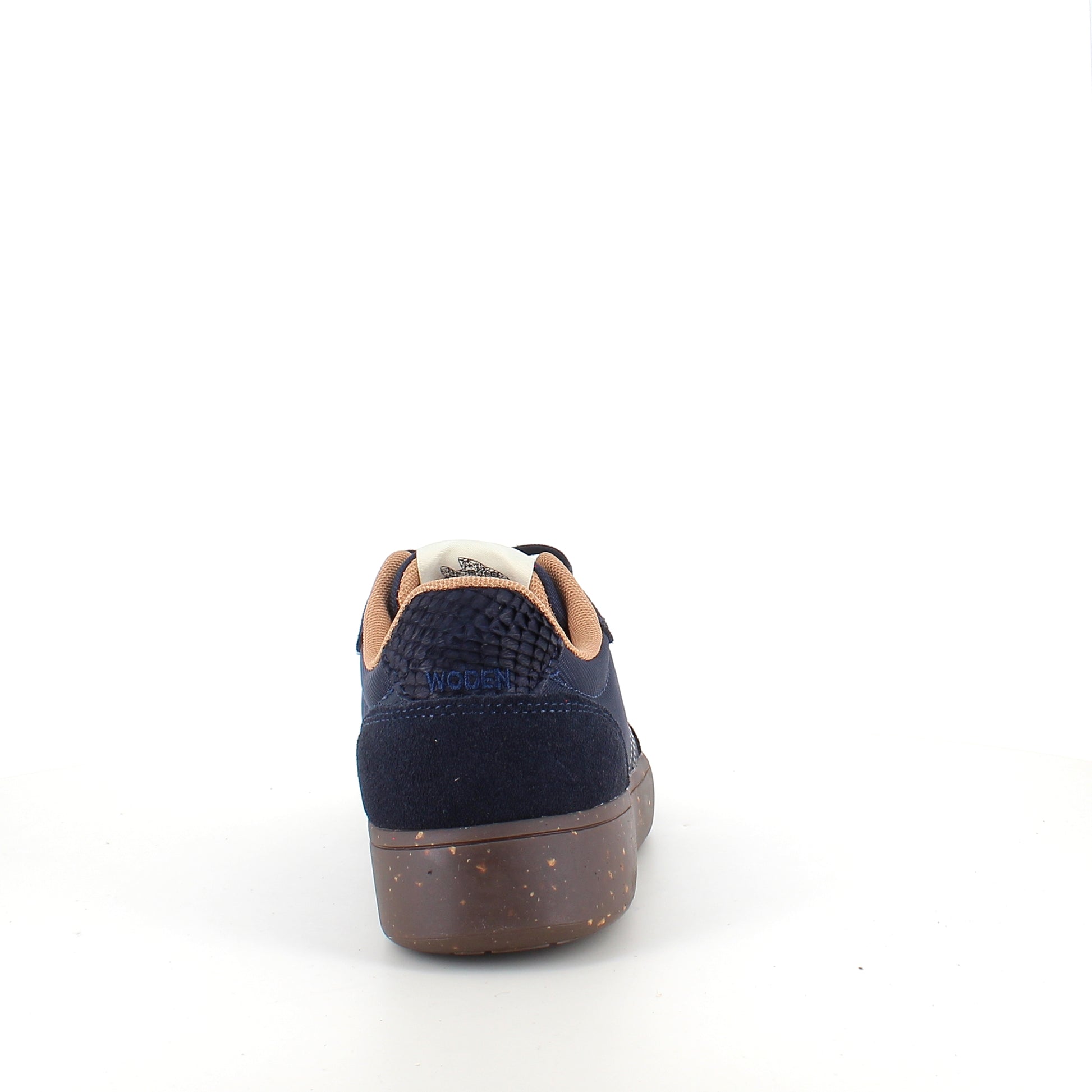 Woden Line Sneak – navy sneaker med gulddetaljer & blød komfort