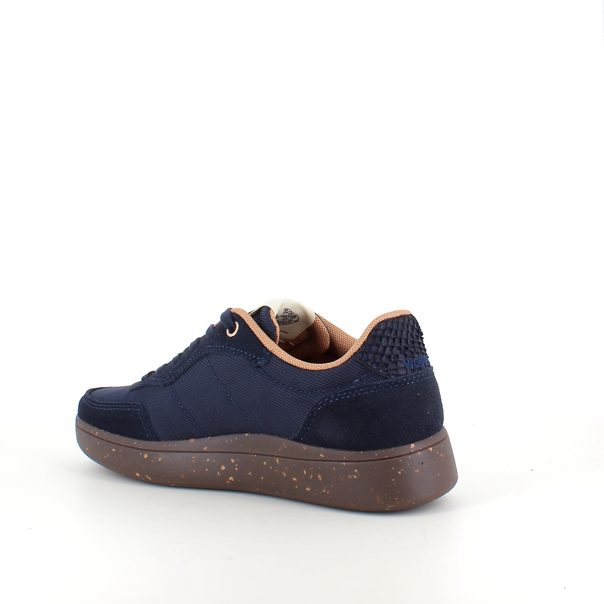 Woden Line Sneak – navy sneaker med gulddetaljer & blød komfort