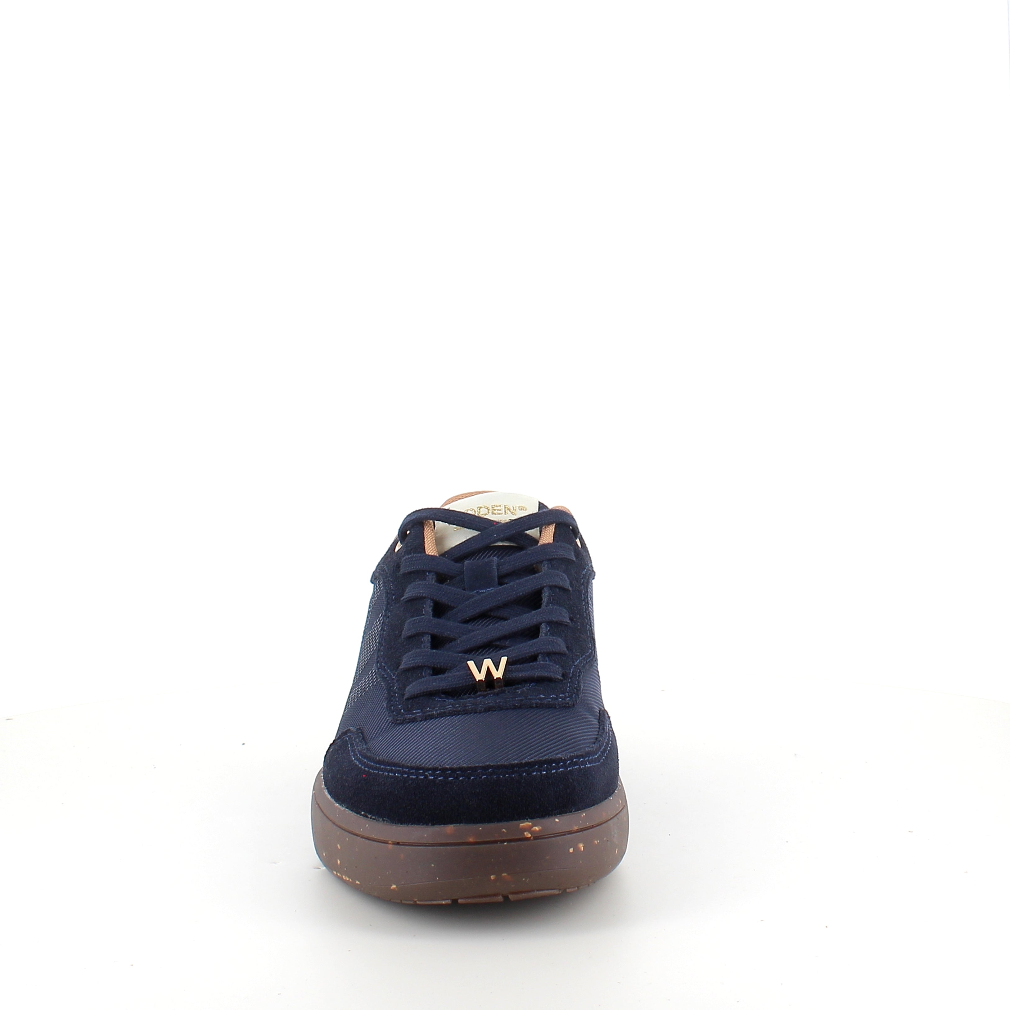Woden Line Sneak – navy sneaker med gulddetaljer & blød komfort