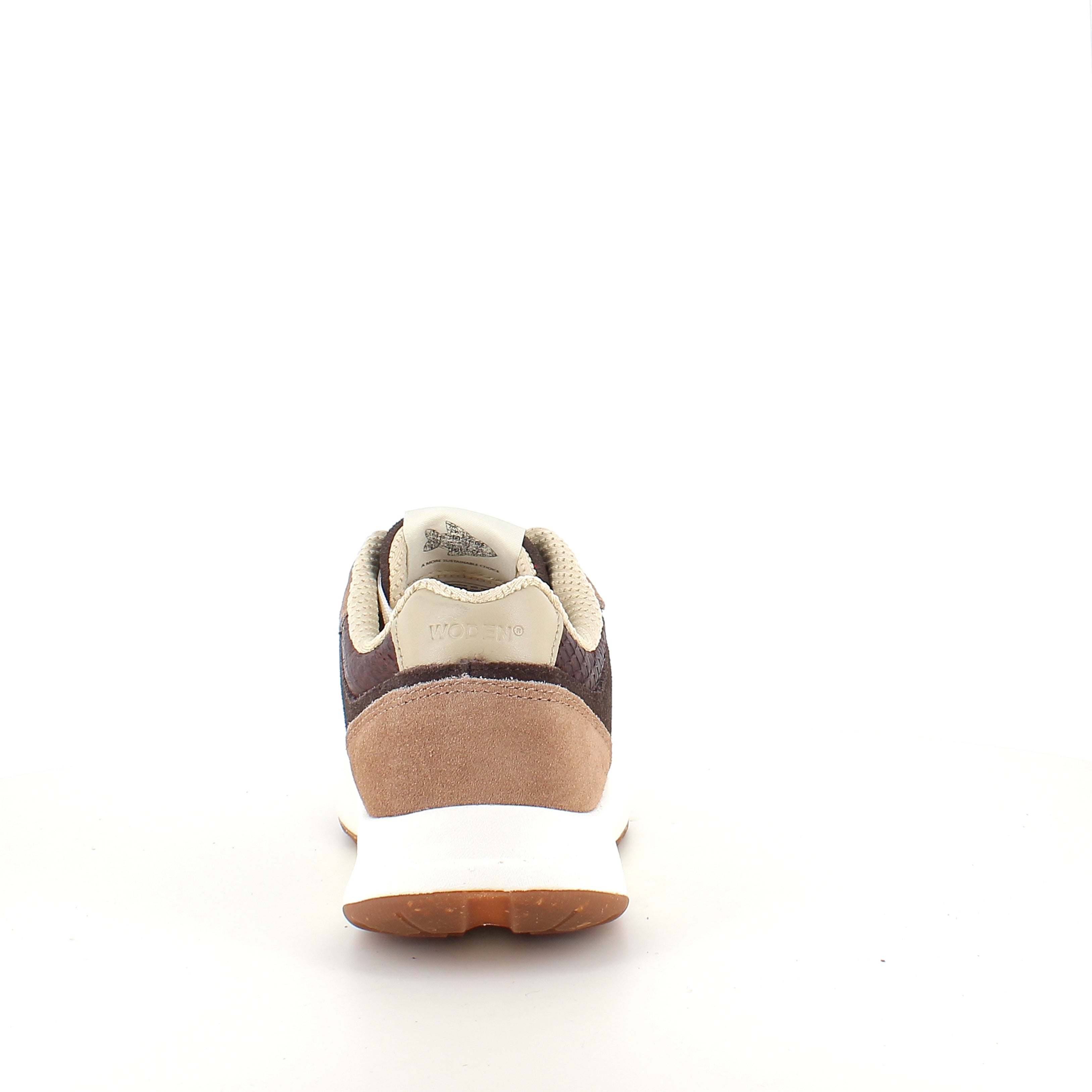 Mathilde Runner Leather – Woden sneaker i brune nuancer med let gængesål