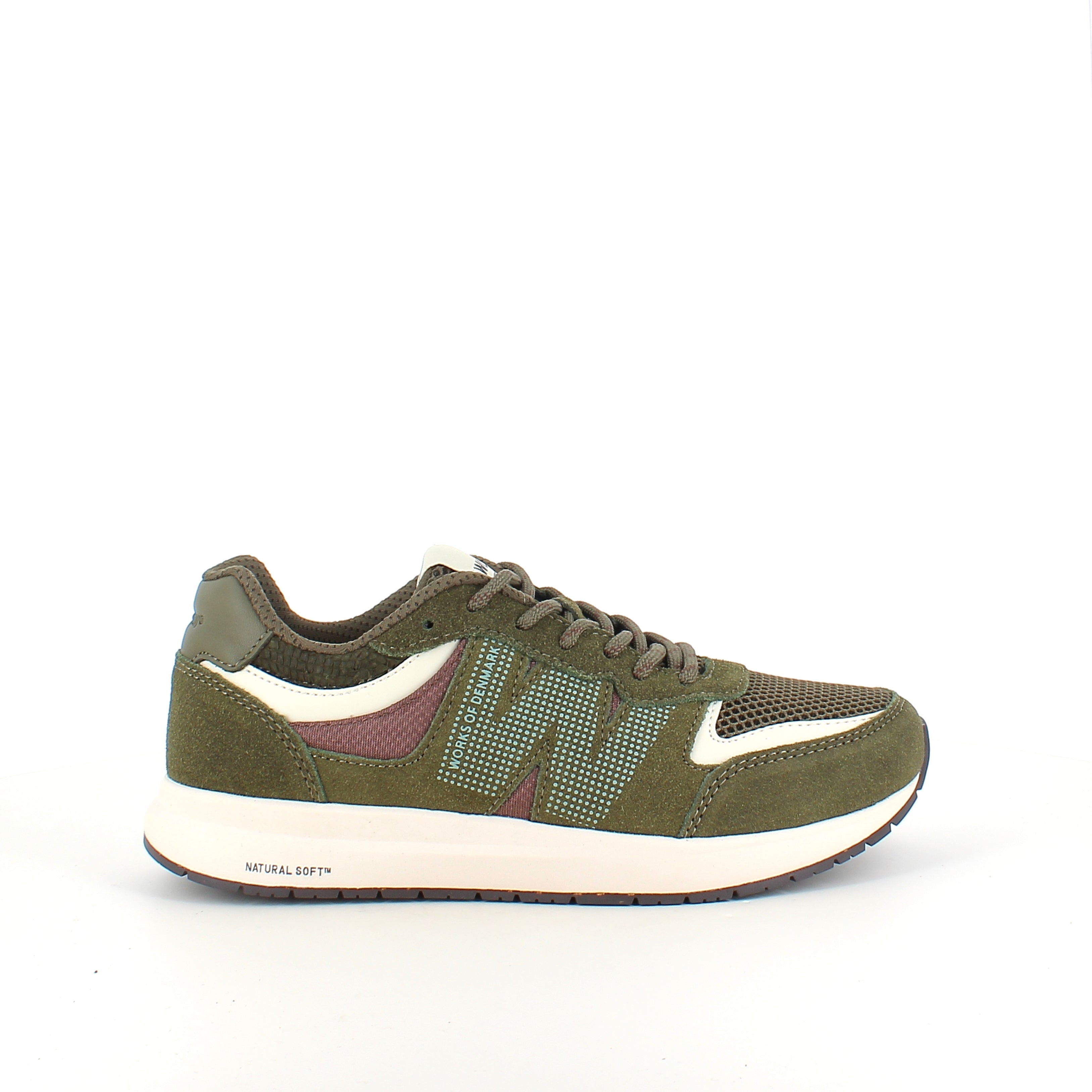 Woden Rigmor Open Mesh – mørk olivengrøn sneaker