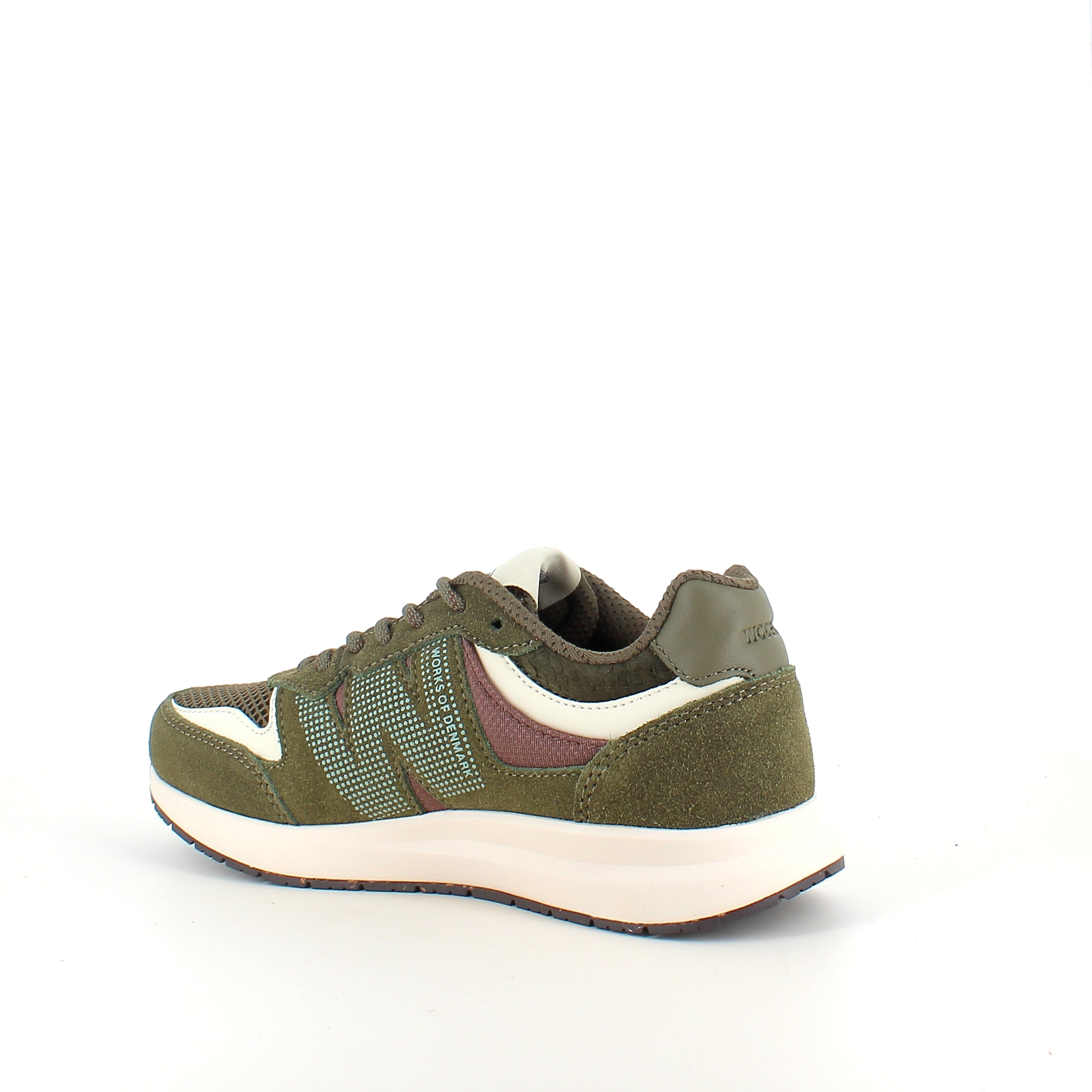 Woden Rigmor Open Mesh – mørk olivengrøn sneaker