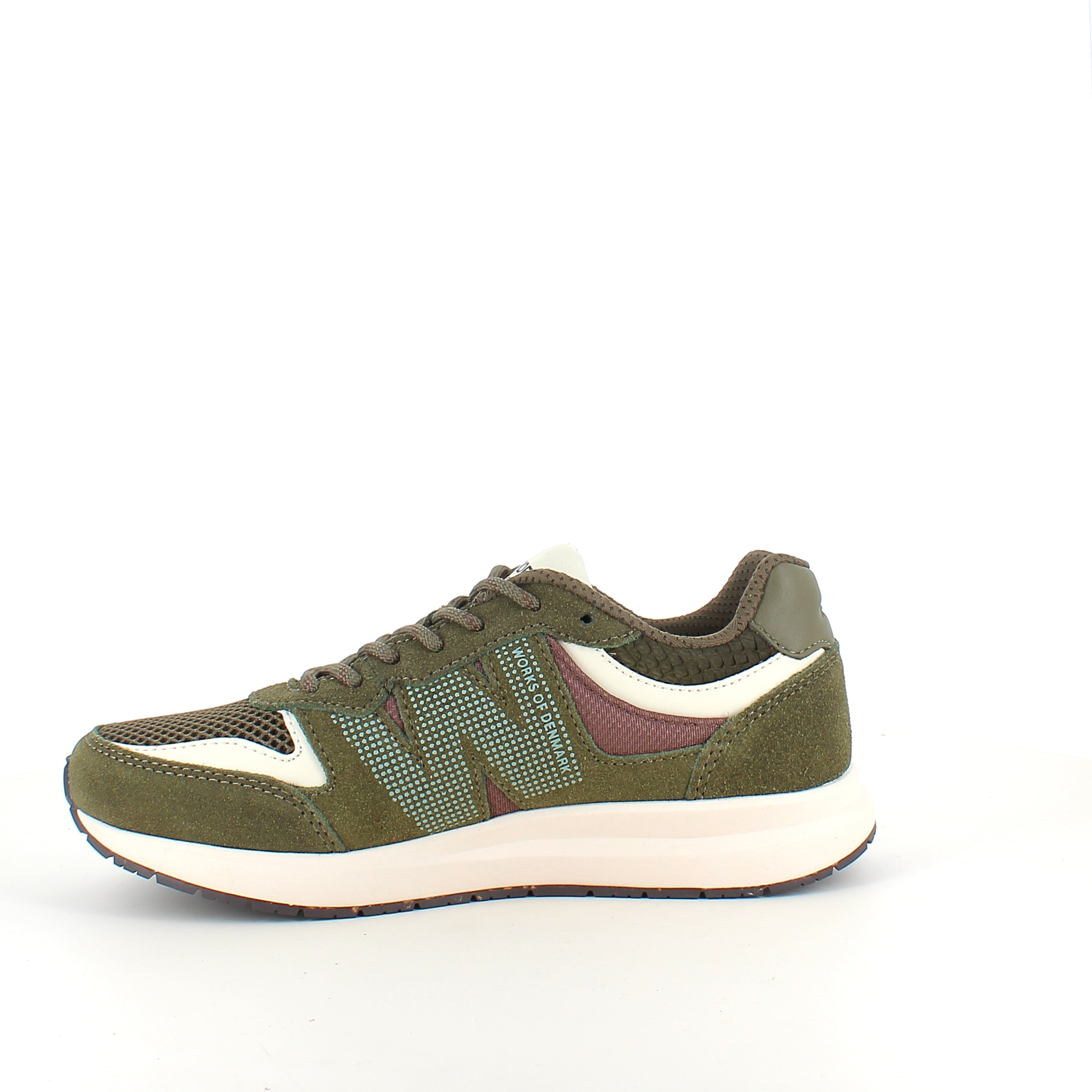 Woden Rigmor Open Mesh – mørk olivengrøn sneaker