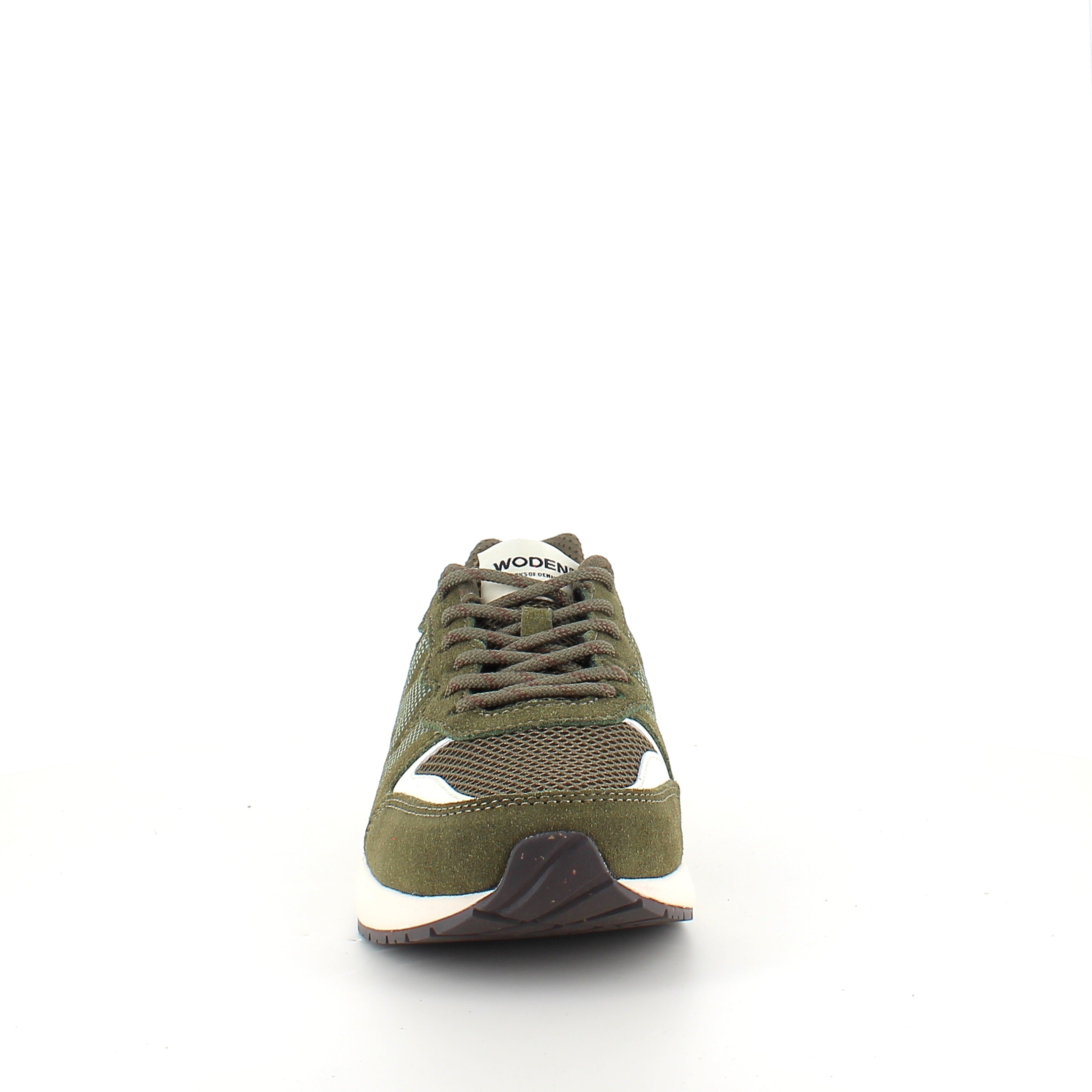 Woden Rigmor Open Mesh – mørk olivengrøn sneaker