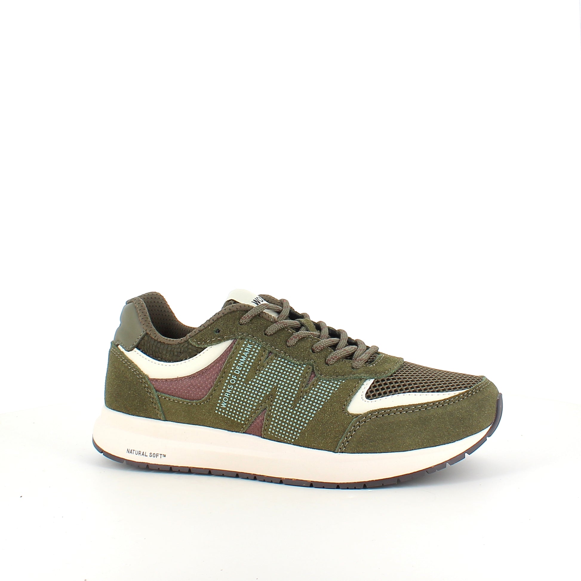 Woden Rigmor Open Mesh – mørk olivengrøn sneaker