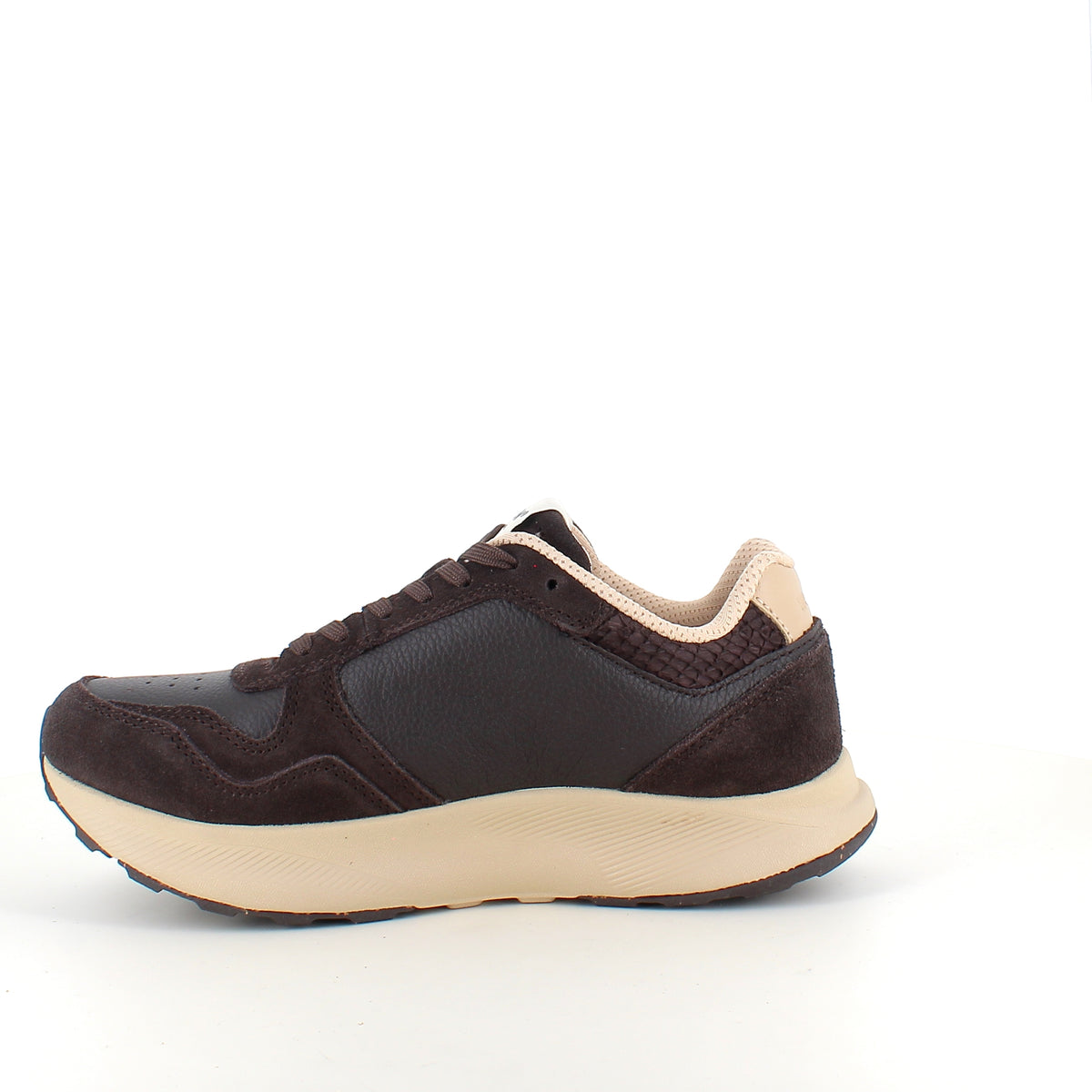 Mathilde Runner Leather – chokoladebrun Woden sneaker med let gængesål