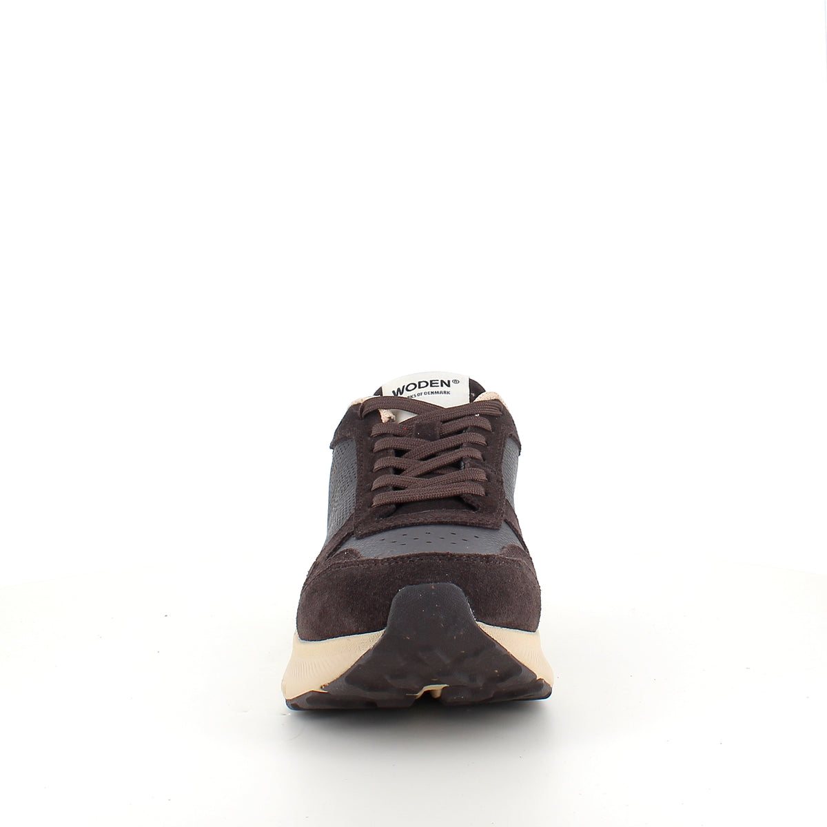 Mathilde Runner Leather – chokoladebrun Woden sneaker med let gængesål