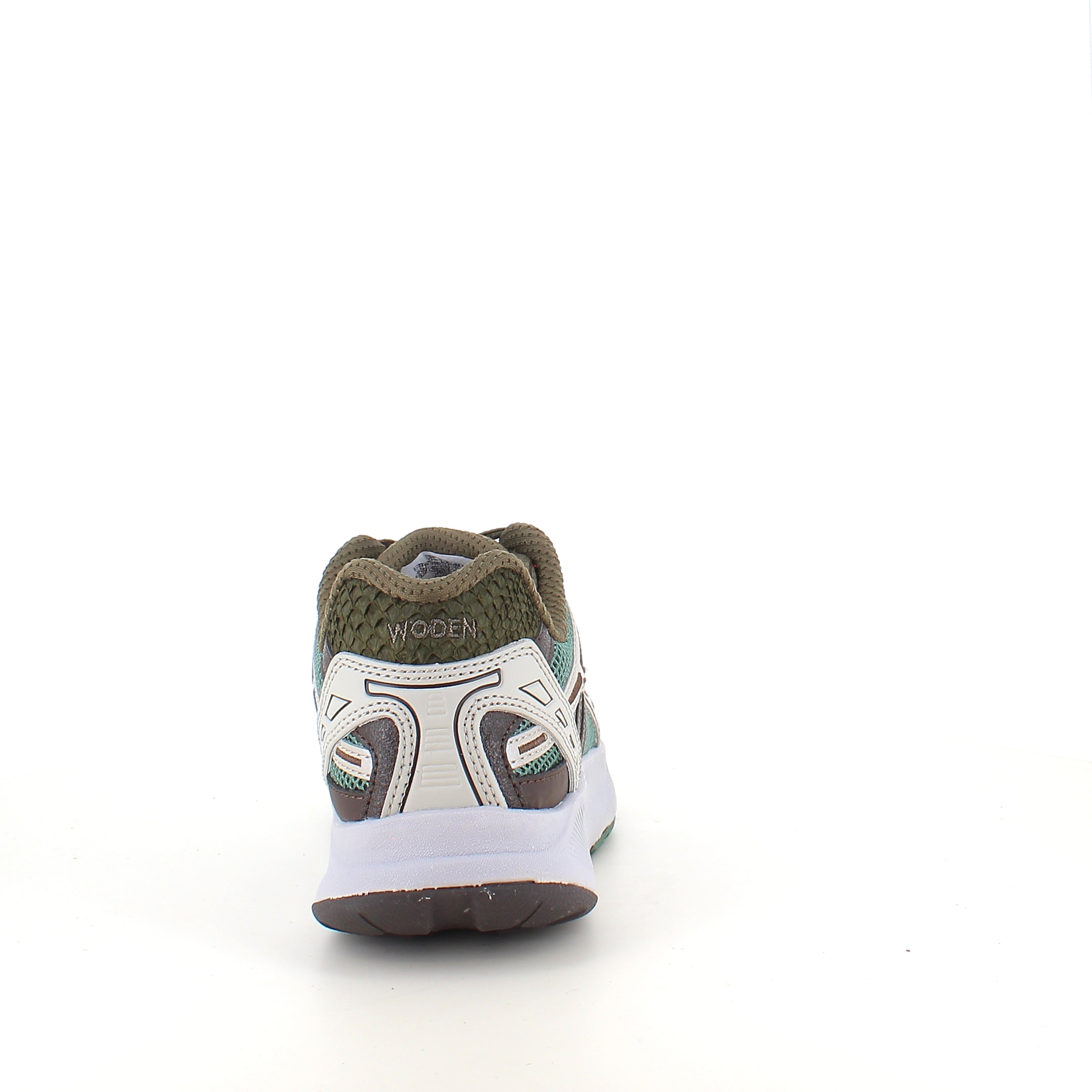 Woden Freja Runner – olivengrøn/brun sneaker med let gængesål