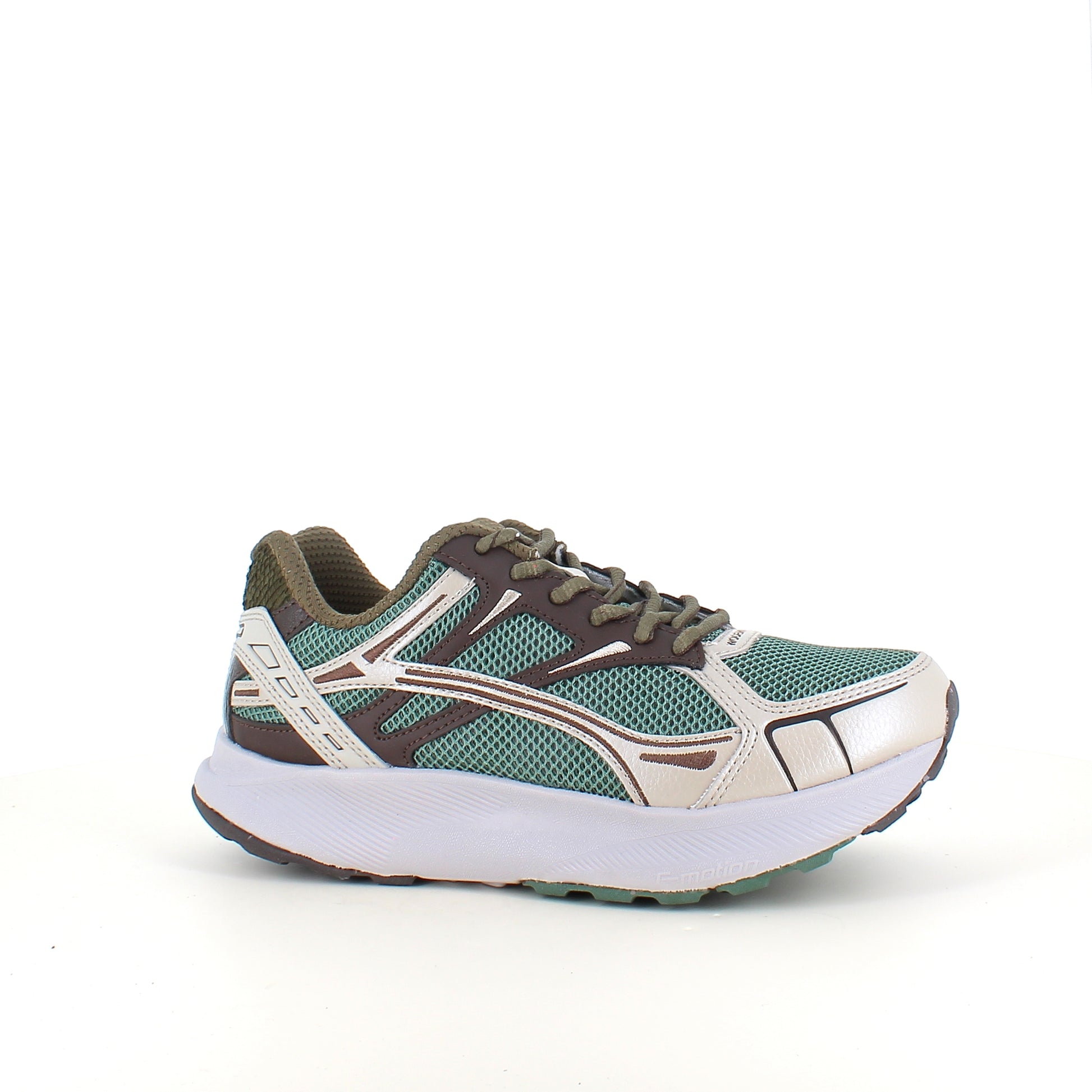 Woden Freja Runner – olivengrøn/brun sneaker med let gængesål